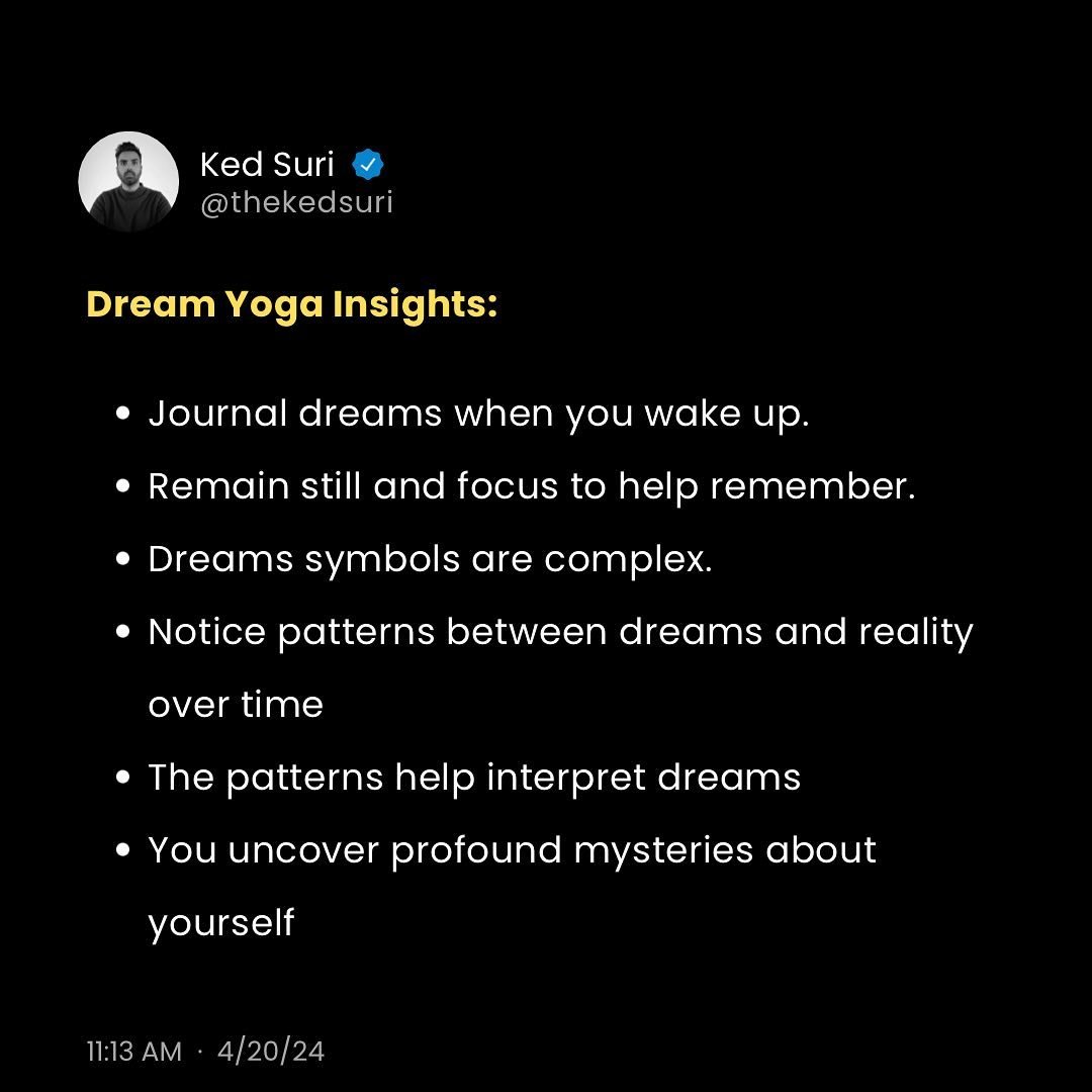 Did you know dreams can tell you a lot about yourself?

#yogathoughts #yogatips #yogateachers #ancientwisdom #meditationteacher