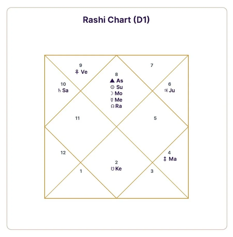 John Seeker Vedic Rashi Chart D1