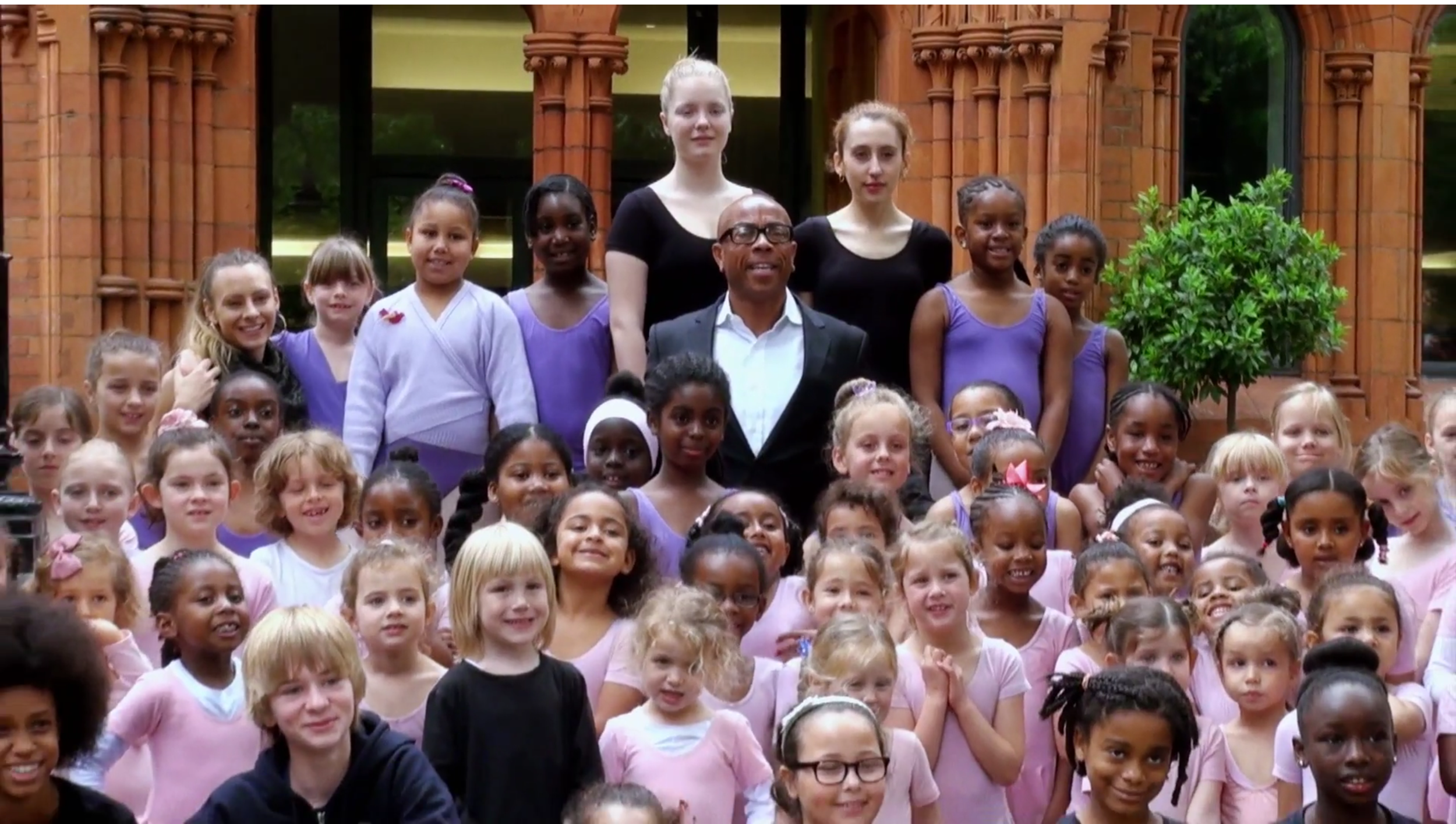 Mark Elie and some of his students at the Portobello Dance School