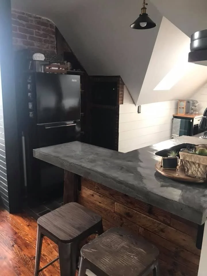 Kitchen Remodel With Concrete Countertop Crafted Underground