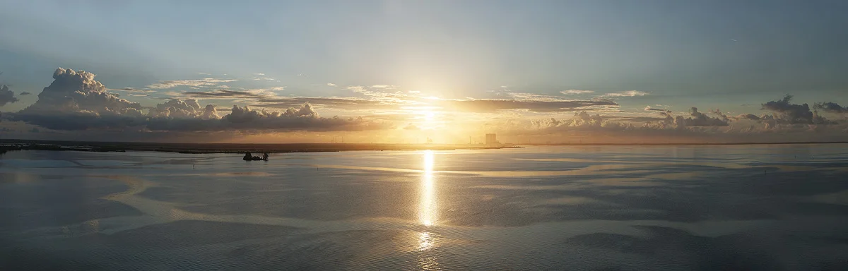 Sunrise over the Kennedy Space Center