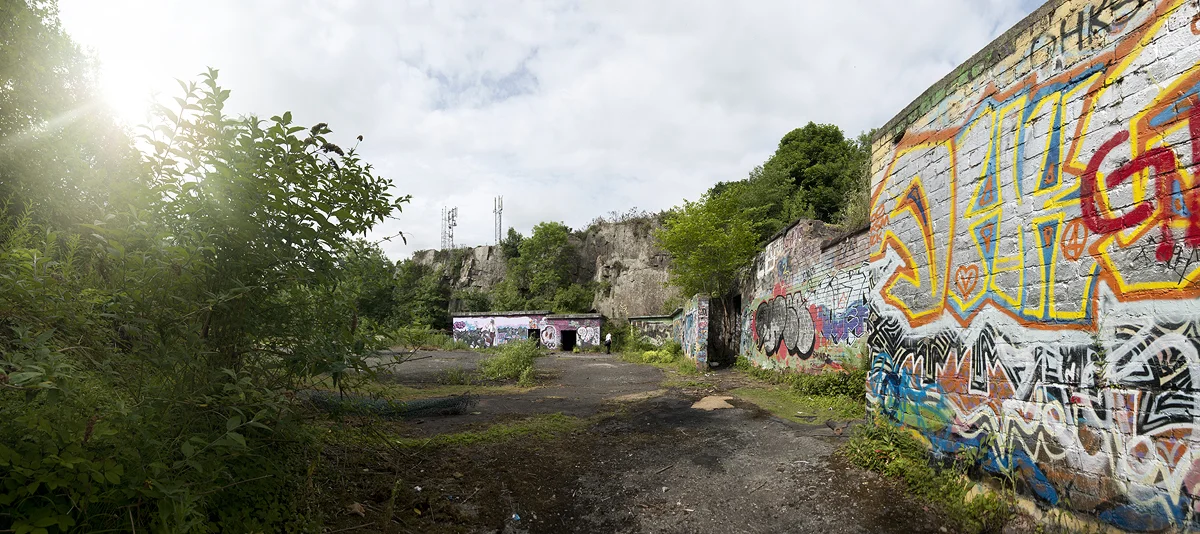 Low Brick Buildings in Barnton Quarry