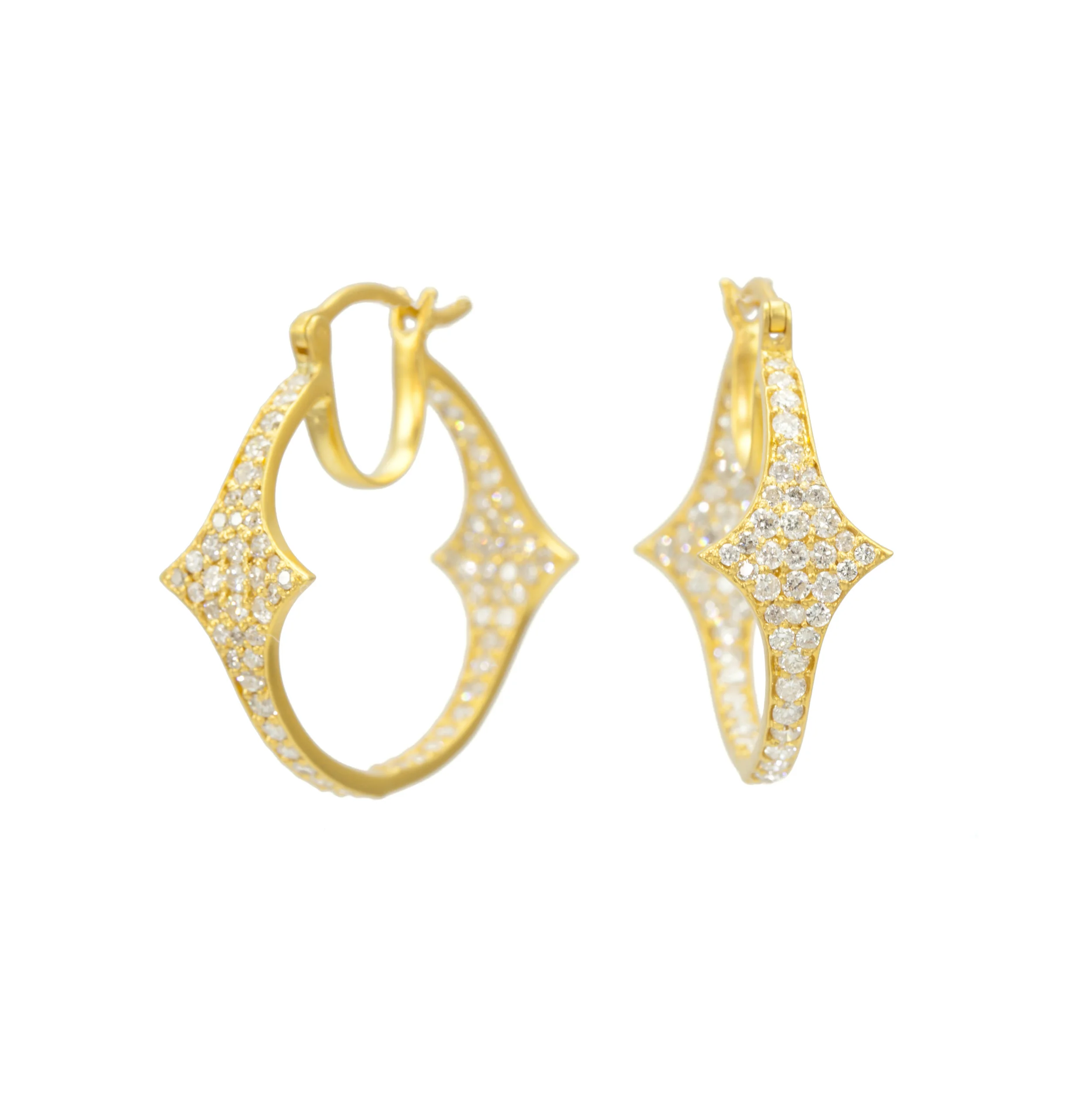 Lauren Harper 1.72 Carat Diamonds & 18kt Gold Hoops
