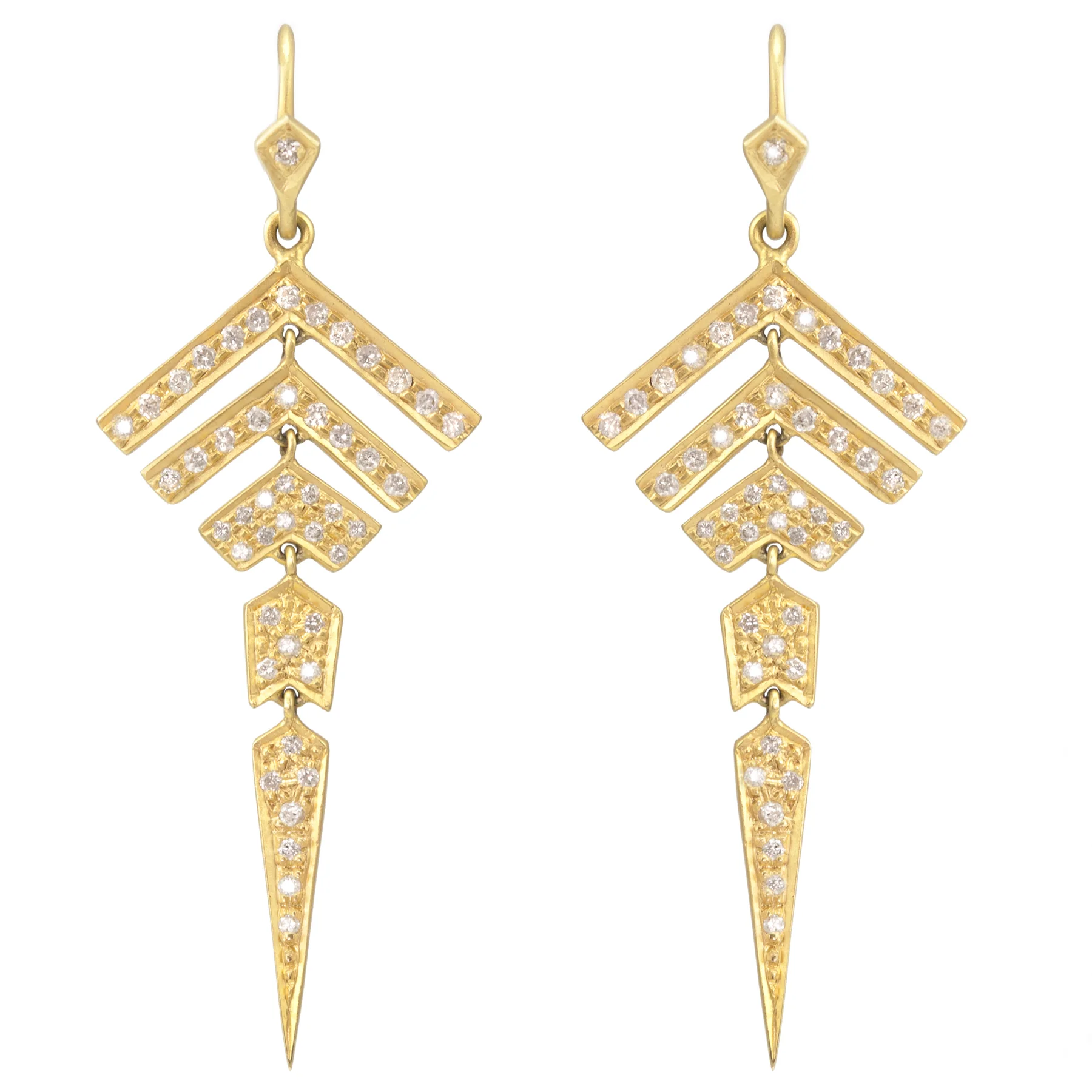 Lauren Harper .80 Carats Diamonds & 18kt Gold Earrings