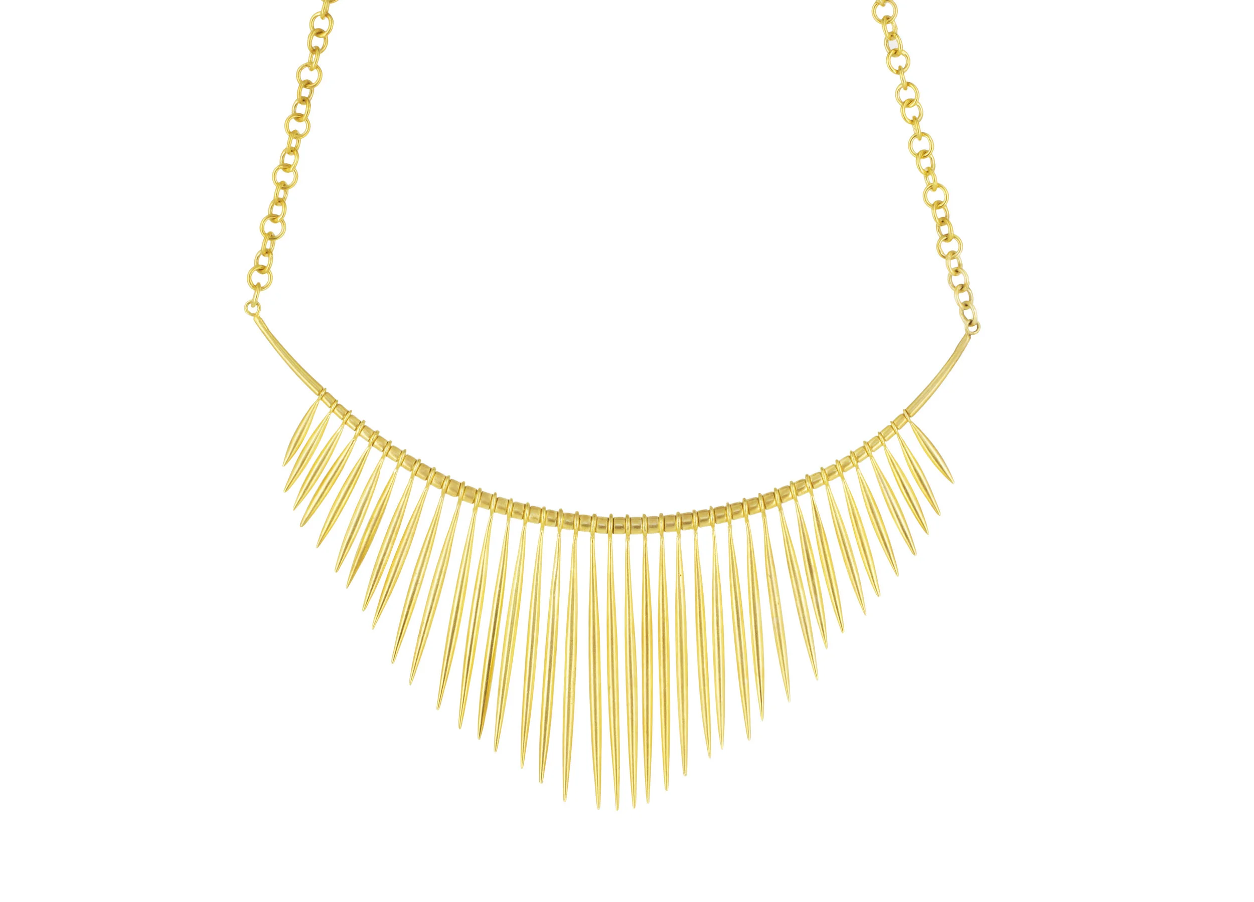 18kt Gold plated Brass Spike Necklace