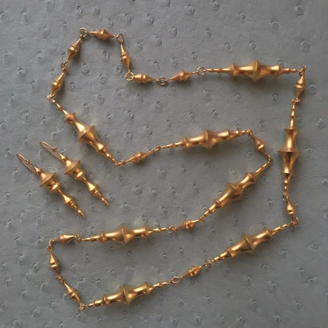 Gold Column Necklace and Earrings.jpg