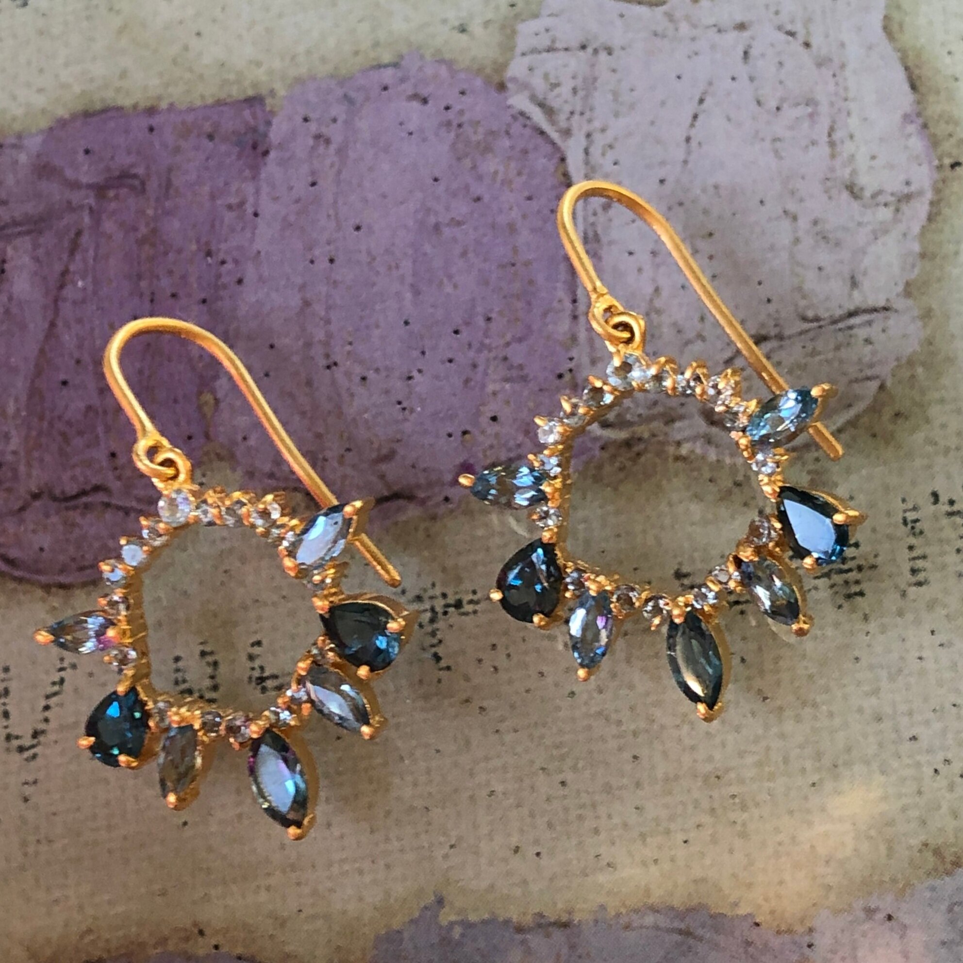 Aquamarine London Blue Topaz Gold Earrings by Lauren Harper — Lauren ...