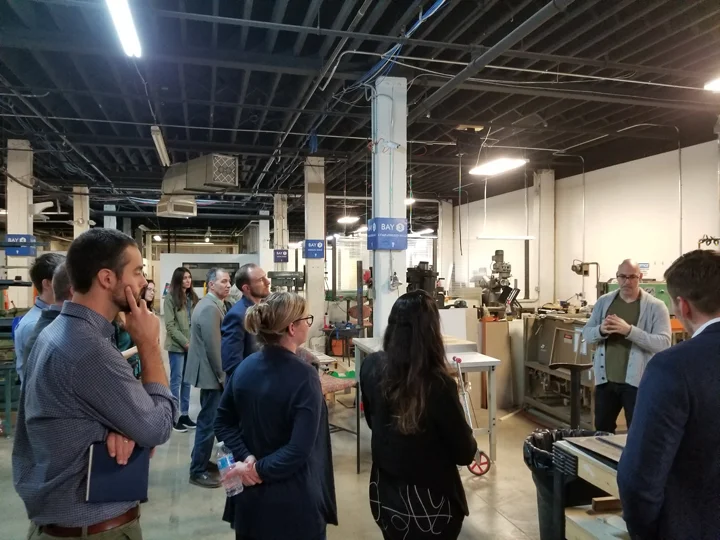 MKSK tours the Makerspace at the Columbus Idea Foundry. 