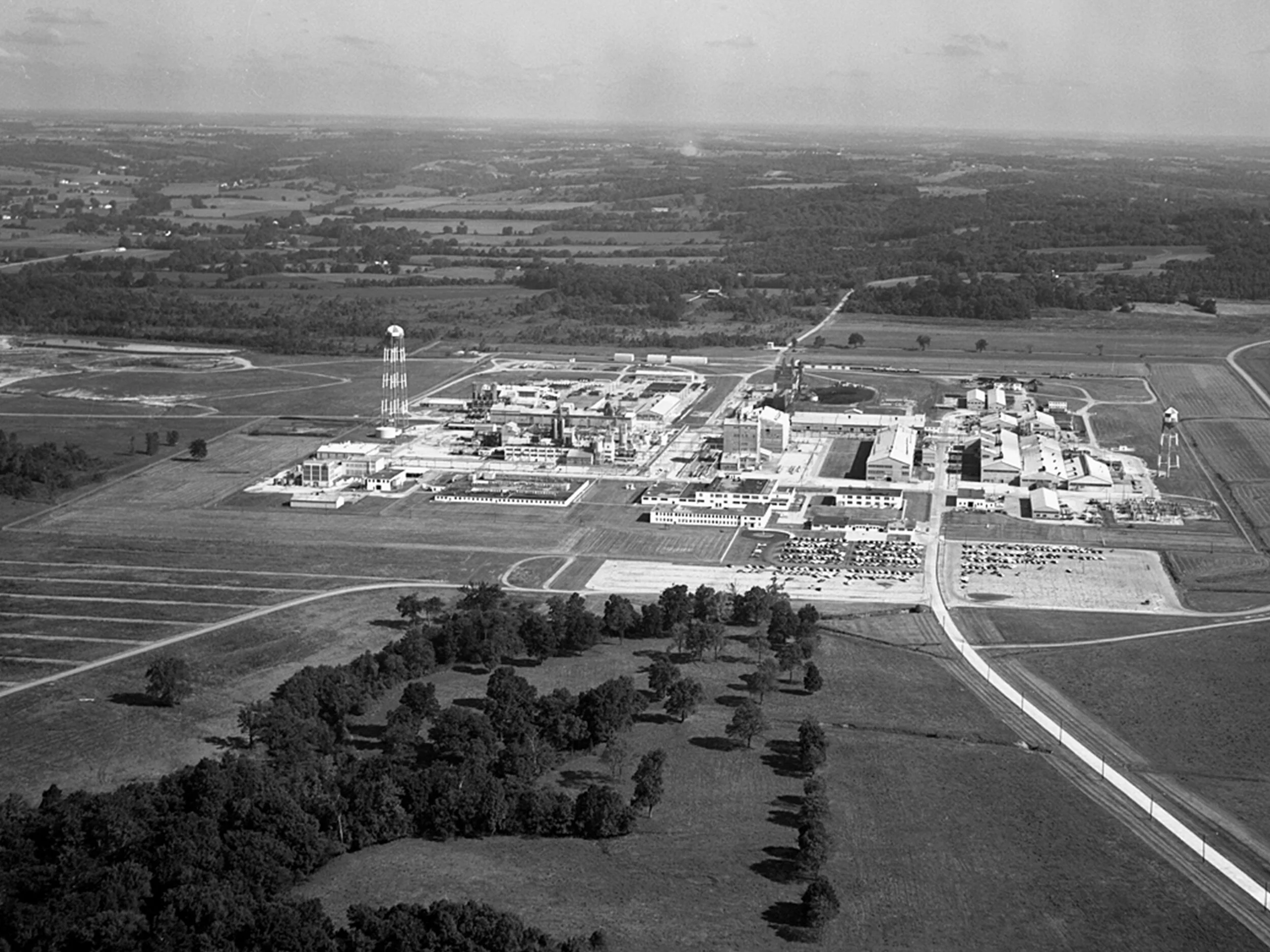 Figure 2: BEFORE - Aerial of the Fernald Feed Materials Production Center during the Cold War era