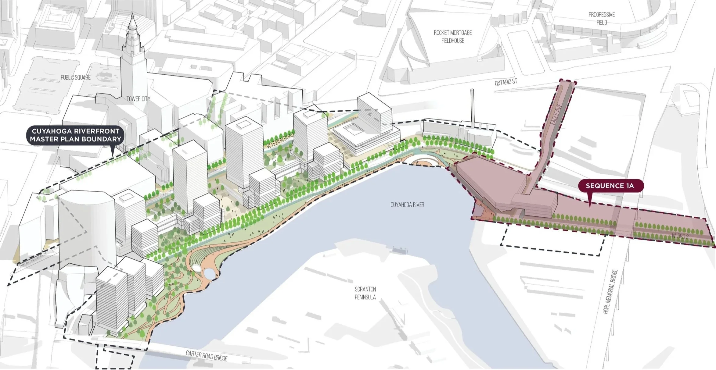 Cleveland Cuyahoga Riverfront Phase 1