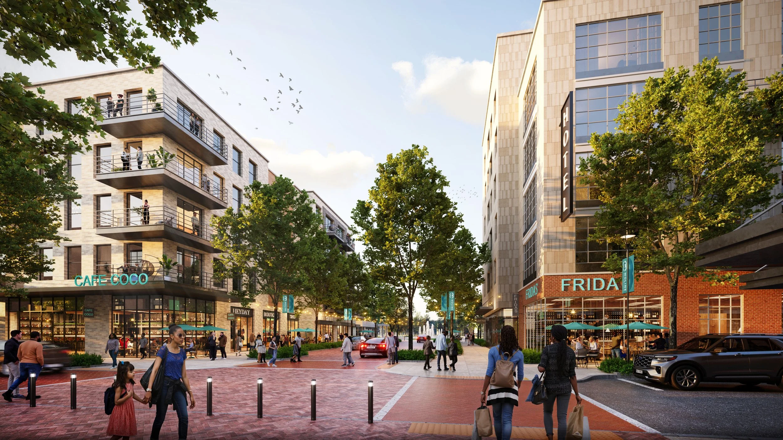 Moline Riverfront + Centre Plan — MKSK | Landscape Architecture, Urban ...