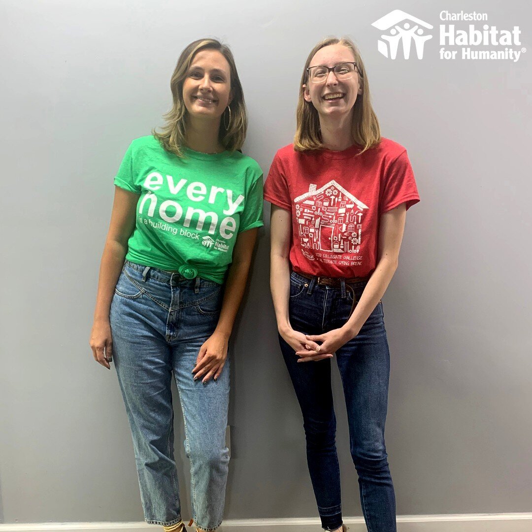 Did you know that Charleston Habitat has internships? Meet our summer interns, Katie (L) &amp; Rebecca (R), who are helping us enhance our outreach to the community. Katie is revamping our website, while Rebecca is creating content for our social med