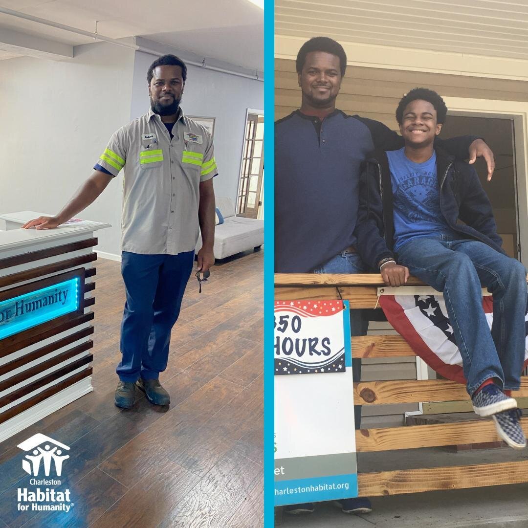 Our  homeowner, Robert, surprised our staff with an impromptu visit today (photo L)! We completed his home in 2019 as part of our Veterans Build program (photo R). Robert said he and his son, William, have been getting a lot of use out of their kitch