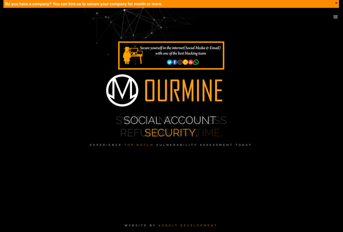 OurMine Website built by Kobalt Development
