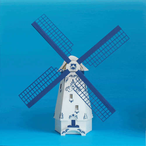 handmade paper windmill for the letter x