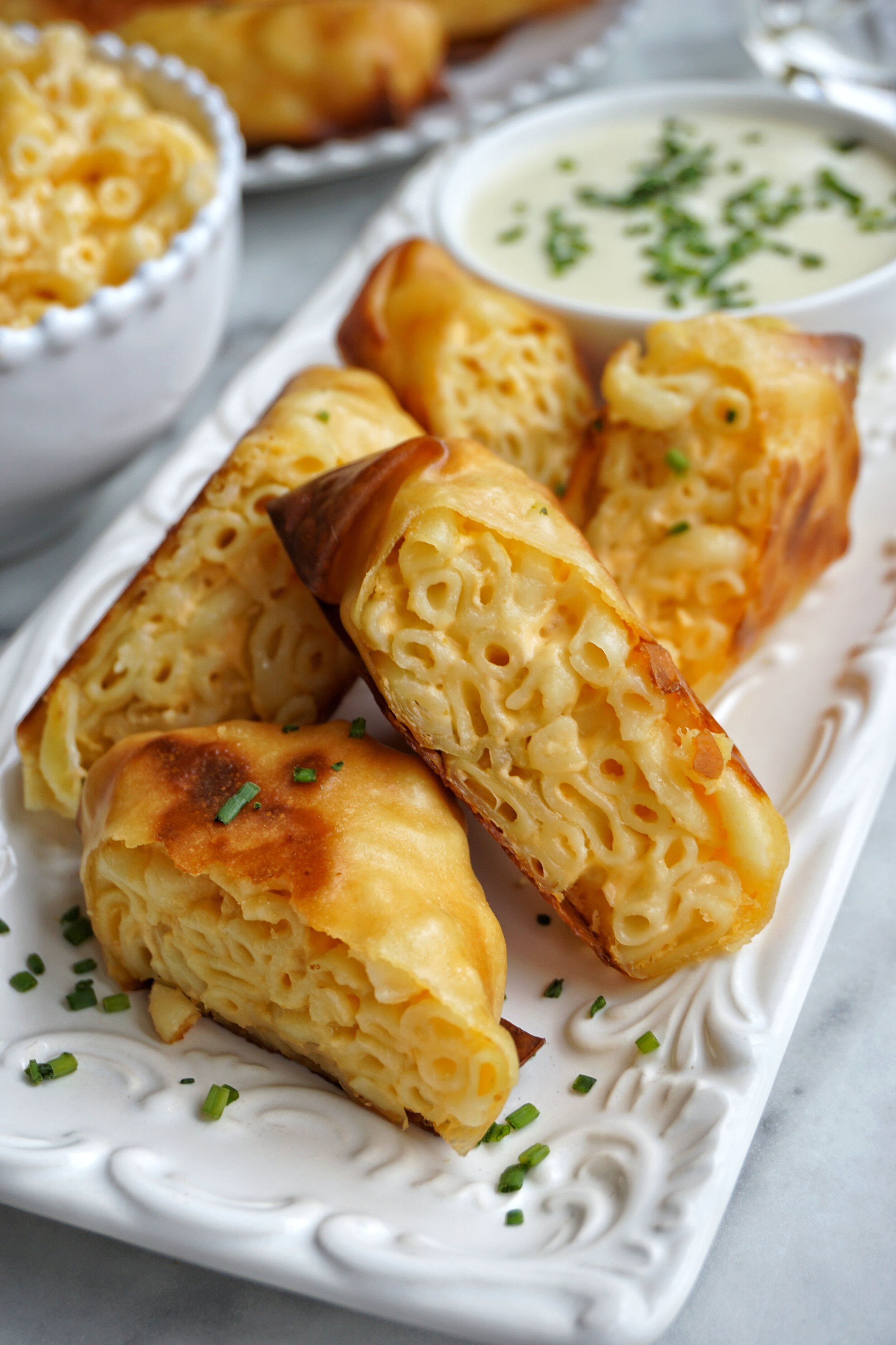 Mac 'n' cheese spring rolls recipe
