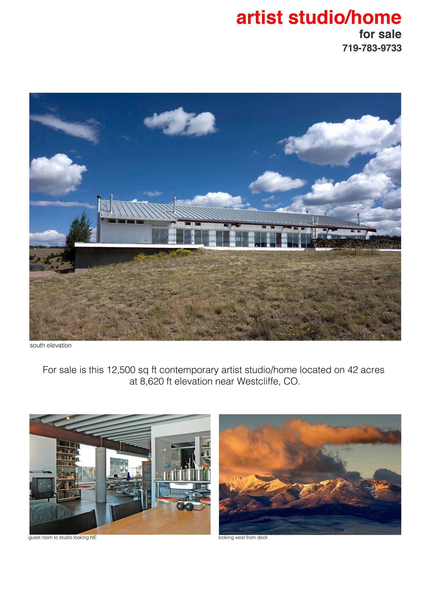 artist studio/home for sale