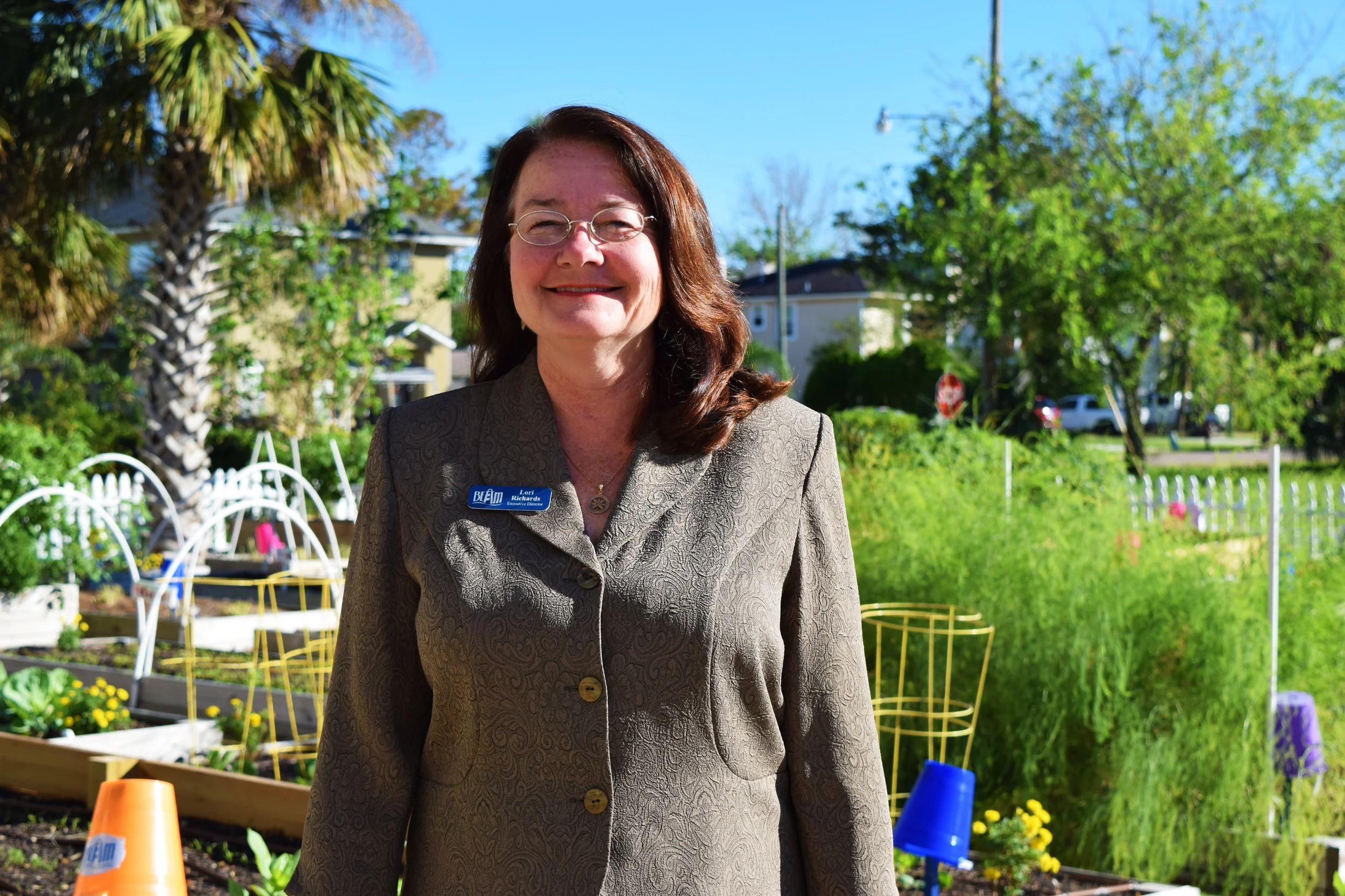 Lori Richards has more than two decades of nonprofit management experience in Northeast Florida, She was the executive director at PACE Center for Girls Volusia-Flagler Counties since 2013. Previously she had a 20-year career with Girl Scouts of Gateway Council in Jacksonville, the last dozen years as its chief operating officer. She has a bachelor’s degree from Salem College and a master’s degree in non-profit management from the University of Central Florida. Lori and her husband live on a sailboat, which they expect to dock at an Intracoastal marina nearby. In its recommendation to the board, the Transition Committee said, “Lori puts commitment to the organization’s mission and its clients at the center of her priorities. She has a broad understanding of and experience in non-profit work, including strategic planning and implementation, program development and evaluation, budgeting and operations, volunteer management and resource development. From a large field of well-qualified candidates, we felt she was exactly the right person to lead BEAM next.”