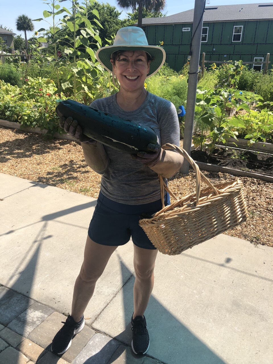 Volunteer Jodi stumbled upon this beauty while harvesting produce in BEAM's&nbsp;Grace Garden. The zucchini weighed more than three pounds and was given the same day to a Jax Beach Food Pantry client in need of groceries for her young family.