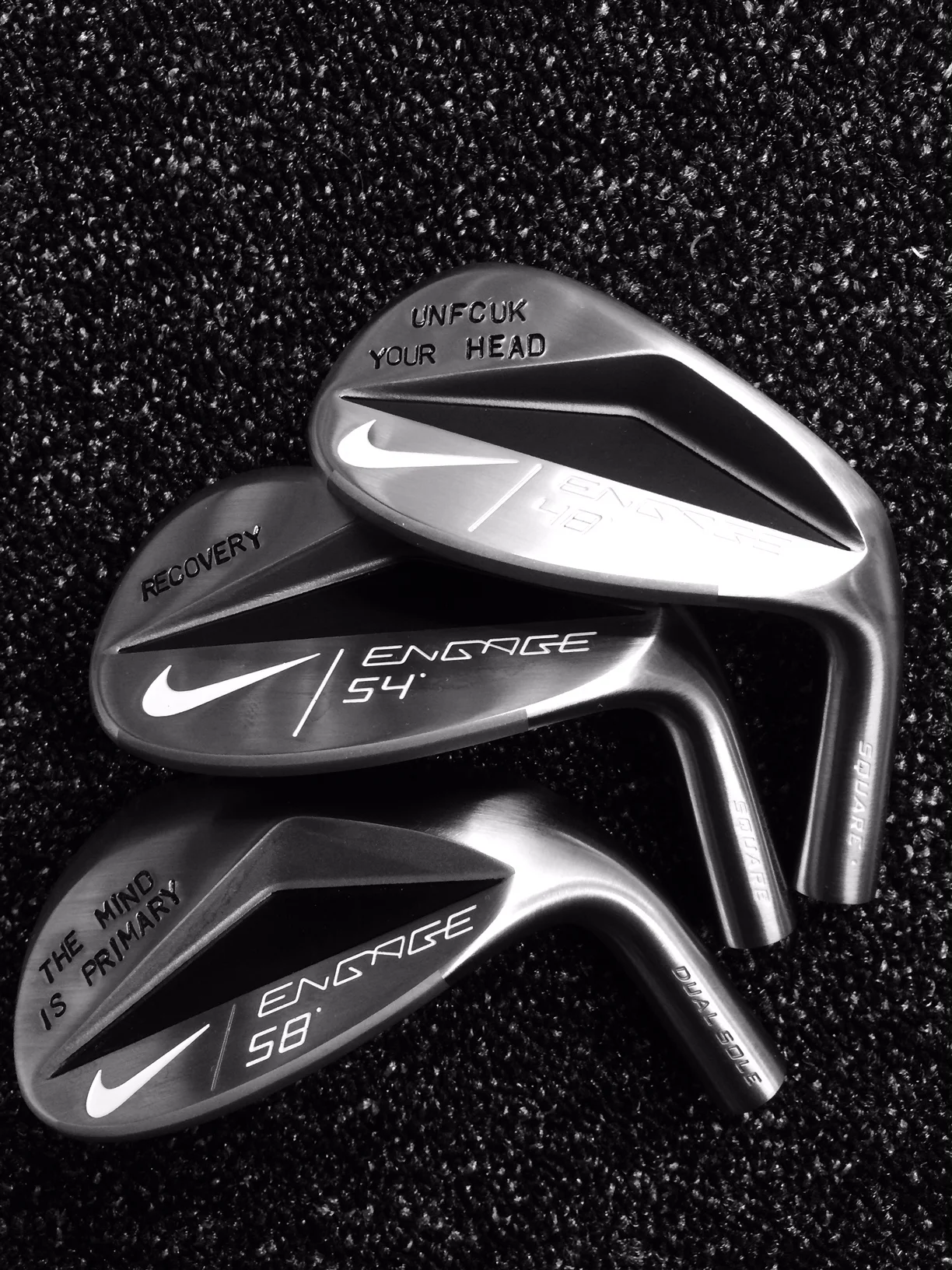 Precision crafting and stamping 3 Nike Engage wedges