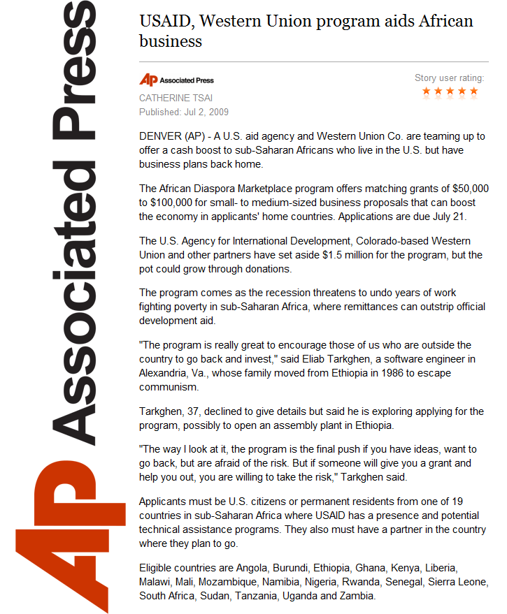 Associated Press_Western Union