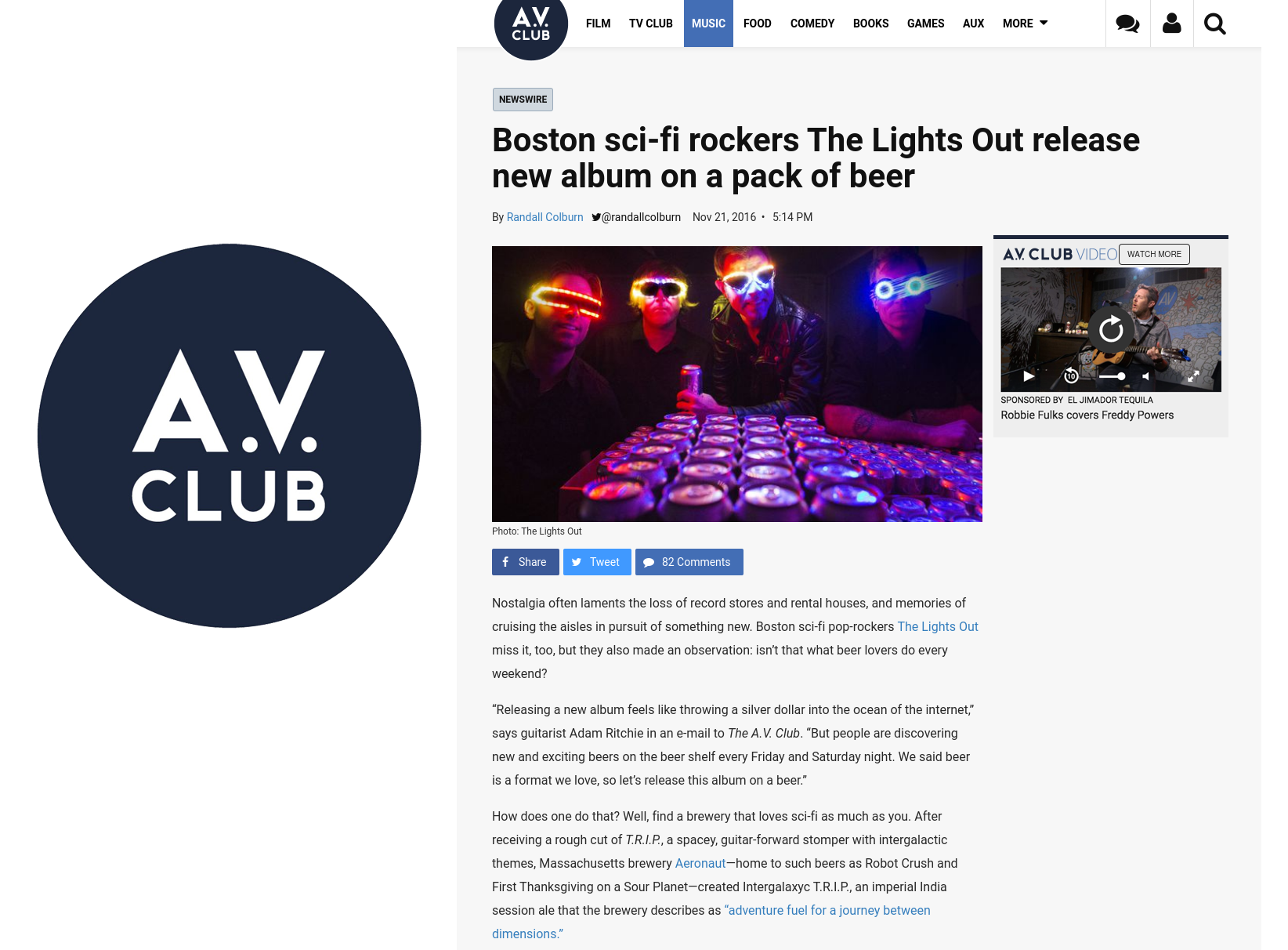 (The Onion) The A.V. Club_The Lights Out