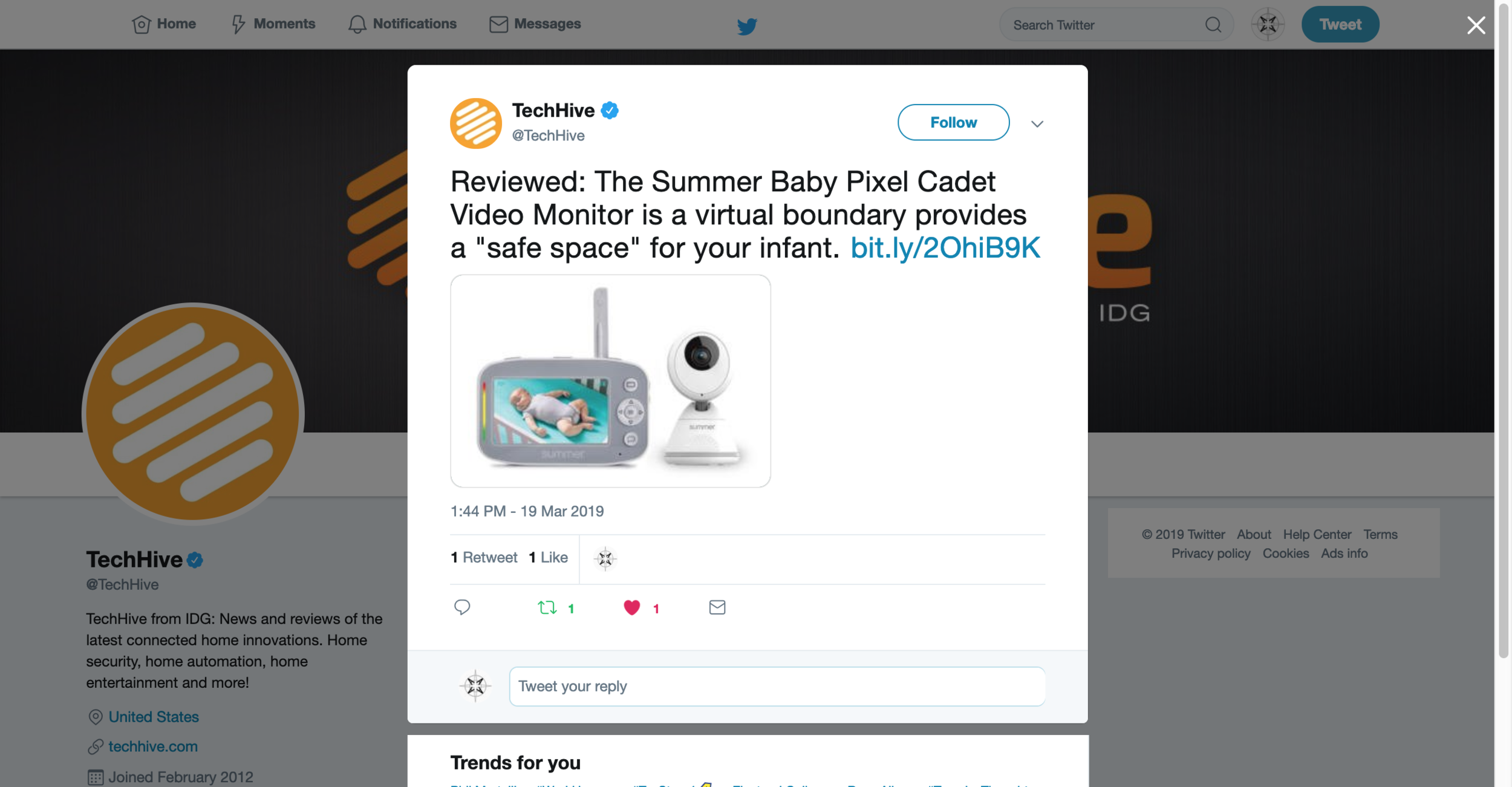 2019.03.19_TechHive, Twitter_Summer Baby Pixel Cadet Video Monitor.png