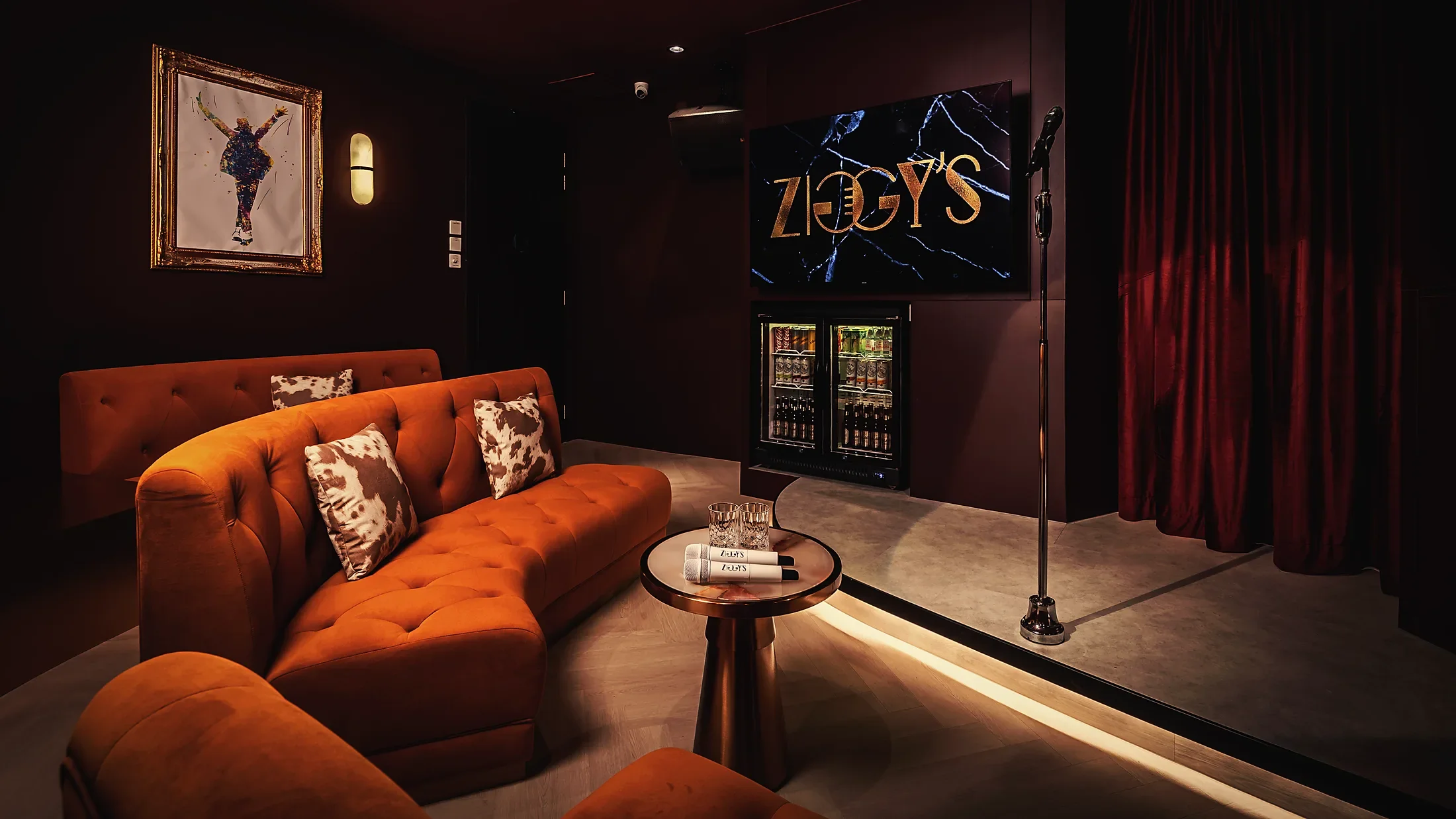 VIP karaoke suite at ZIGGY'S CHIJMES with a stage