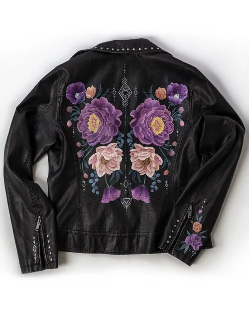 Custom Painted Leather Jacket — Andrea Fairservice