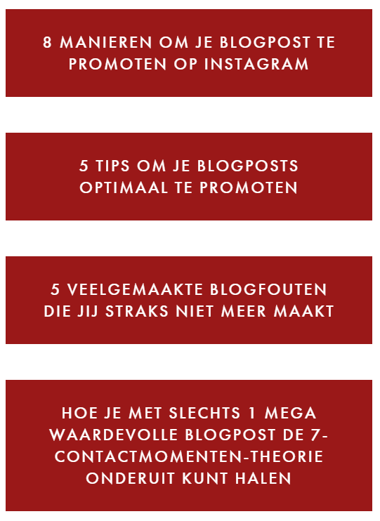 Mijn Instagram-pagina is helemaal in de huisstijl van mijn website