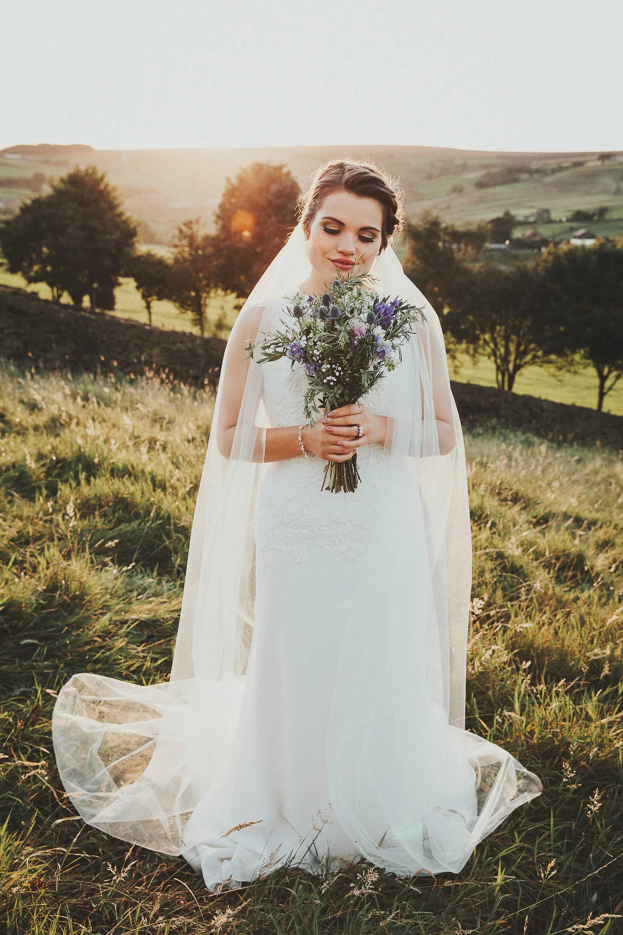 Sunset wedding photography in Yorkshire