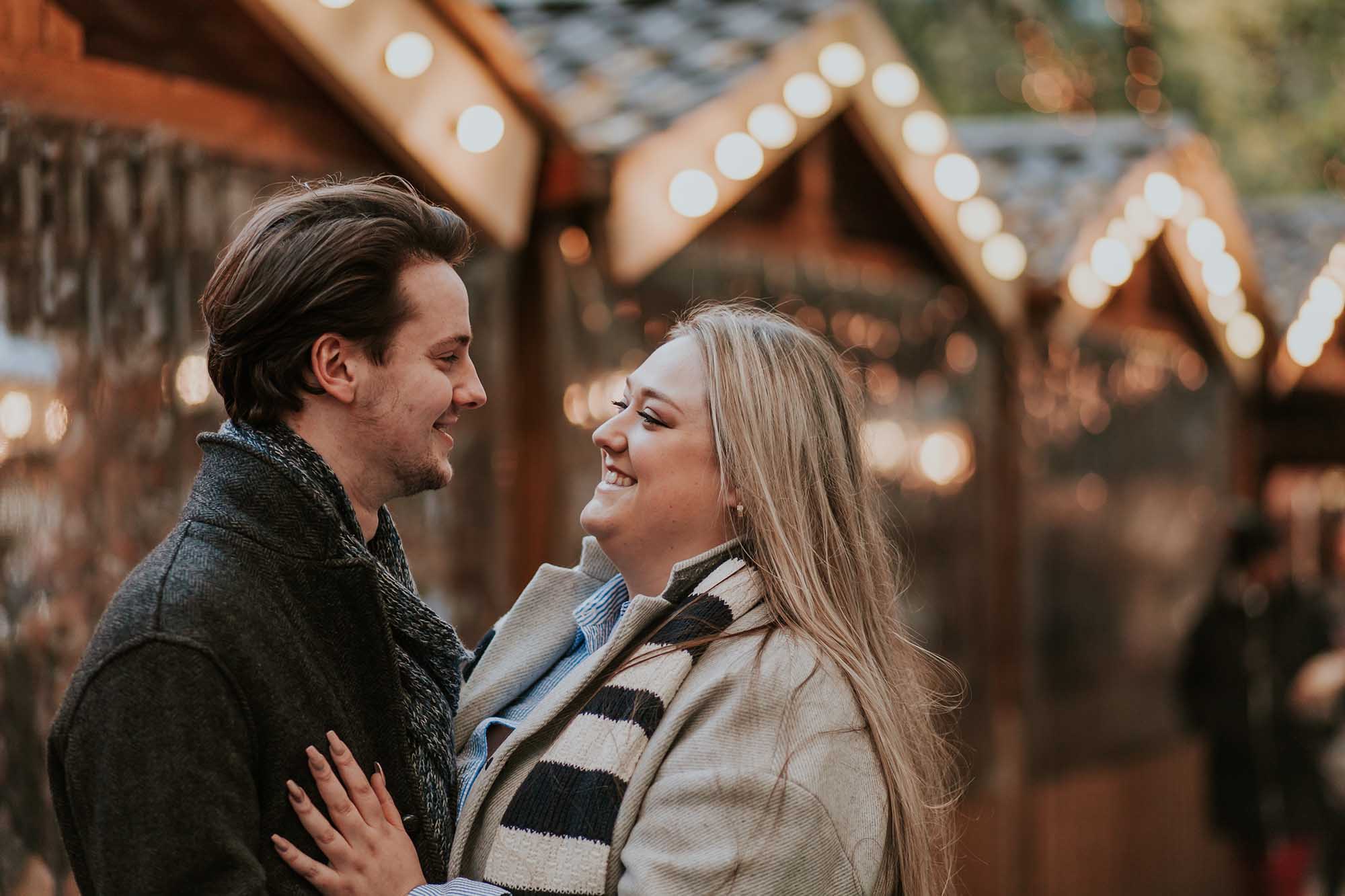 Manchester Christmas markets engagement session