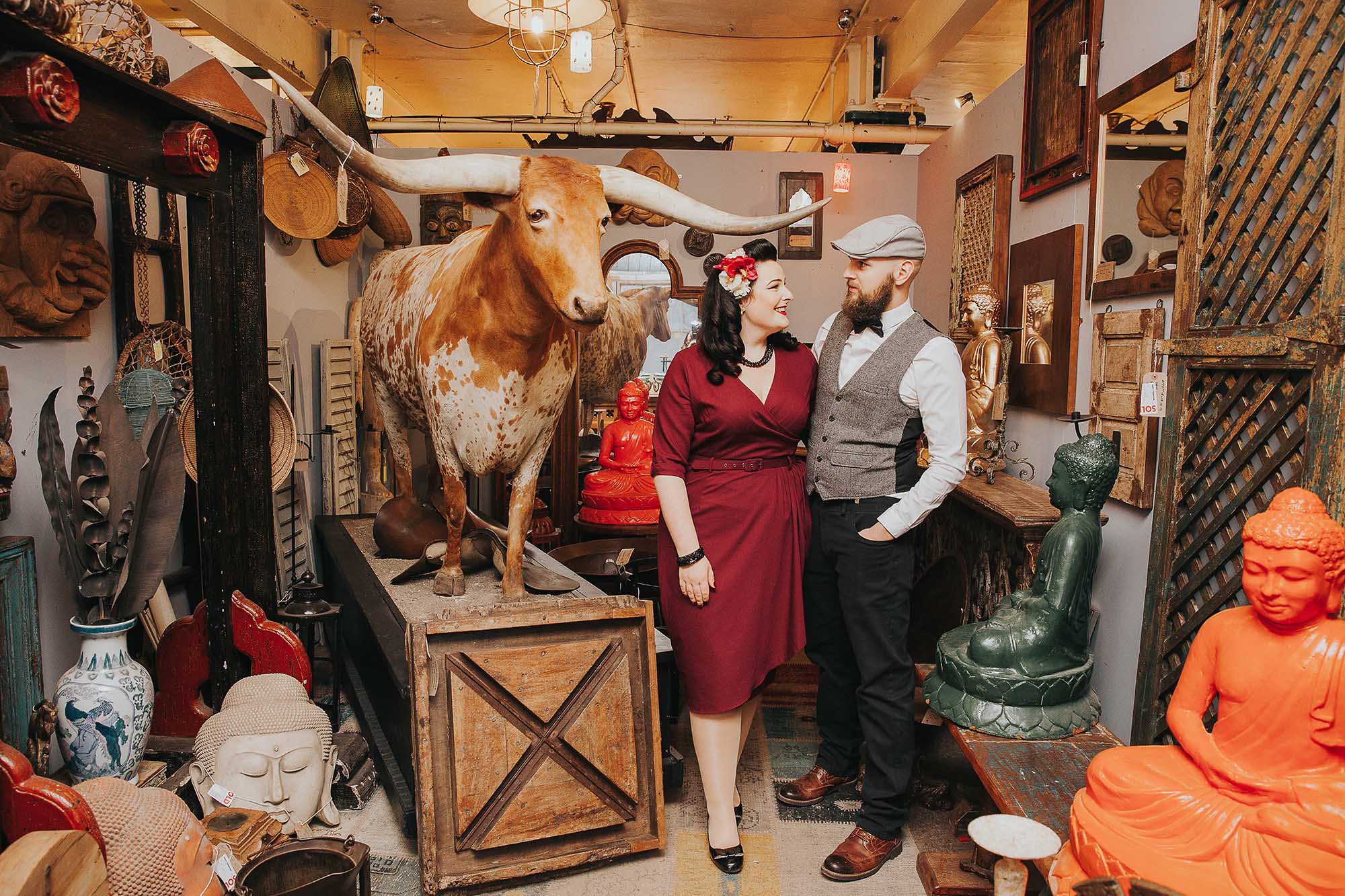 Quirky engagement photos