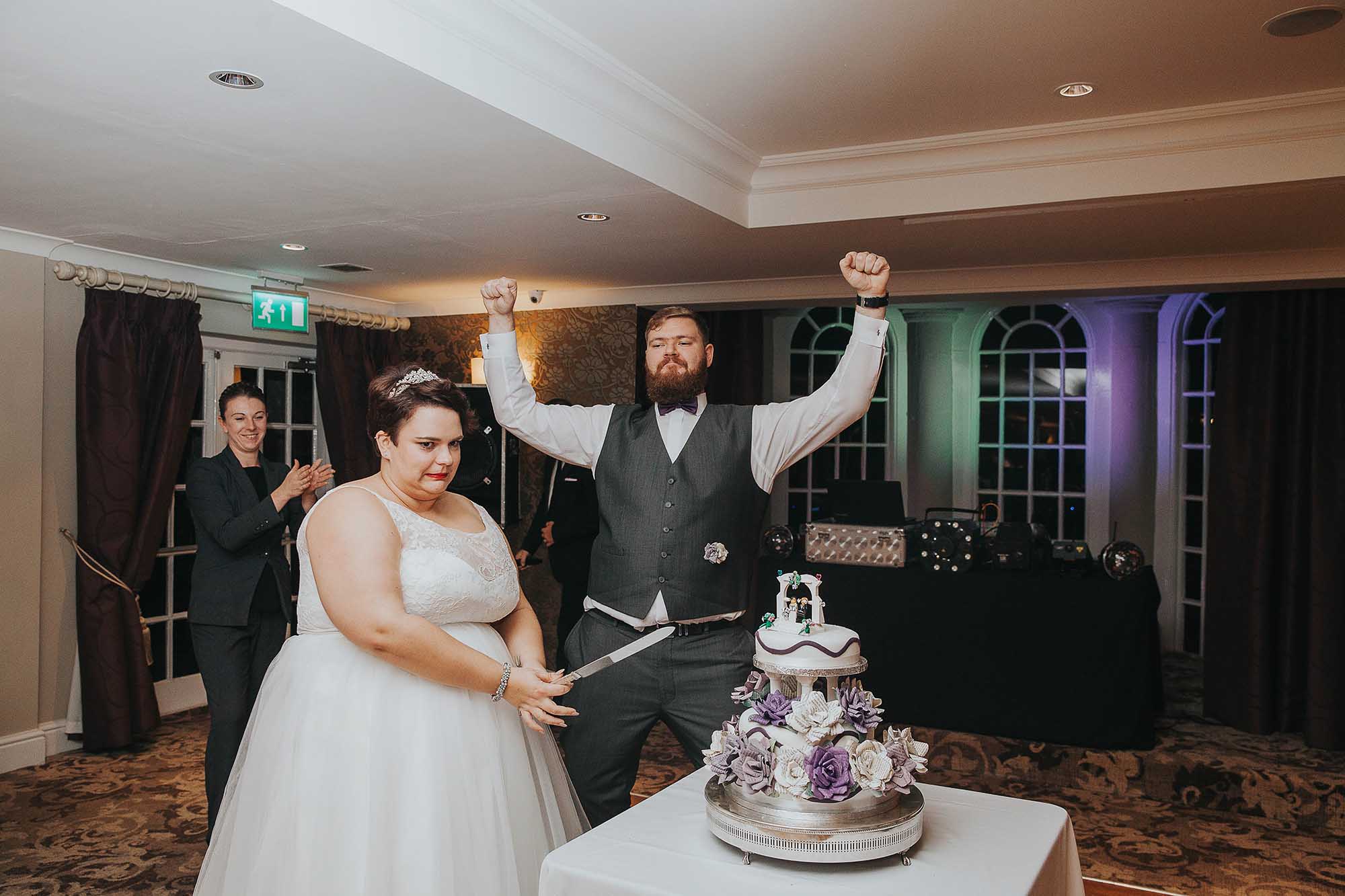 cake cut at The Bridge Hotel & Spa Wetherby
