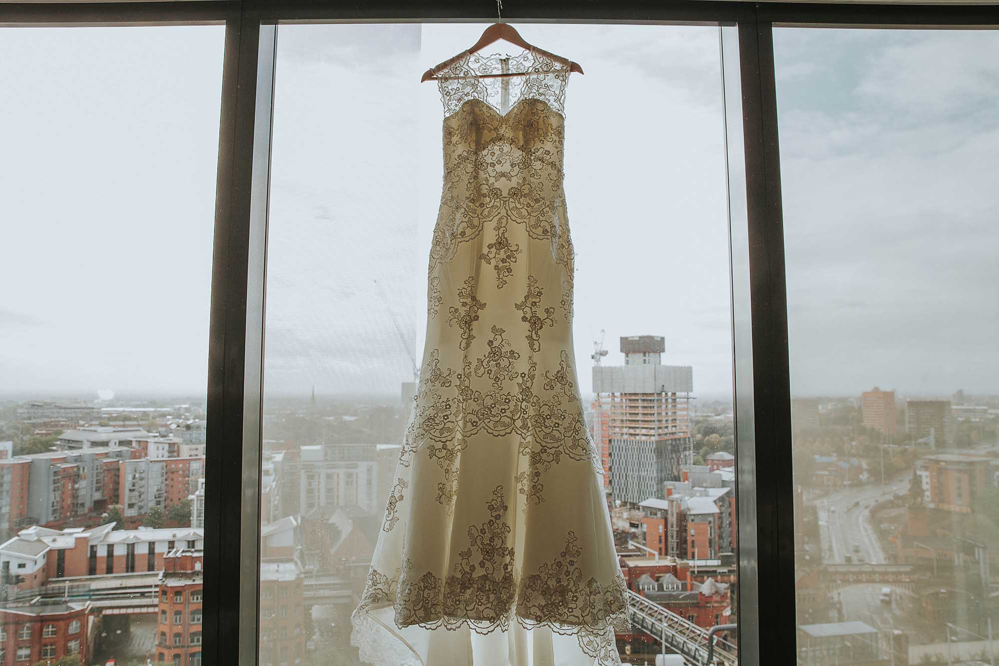wedding dress at The Castlefield Rooms