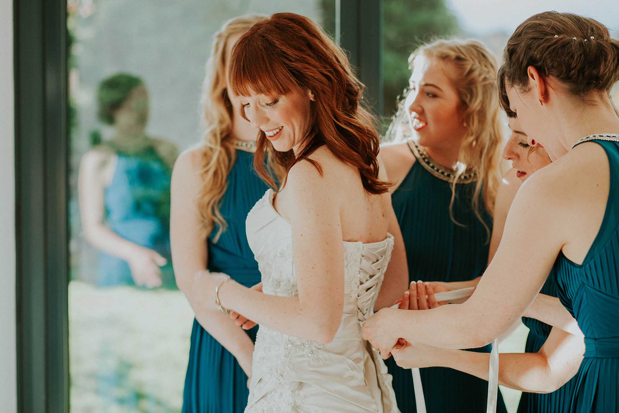 Sheffield city centre wedding bridal party