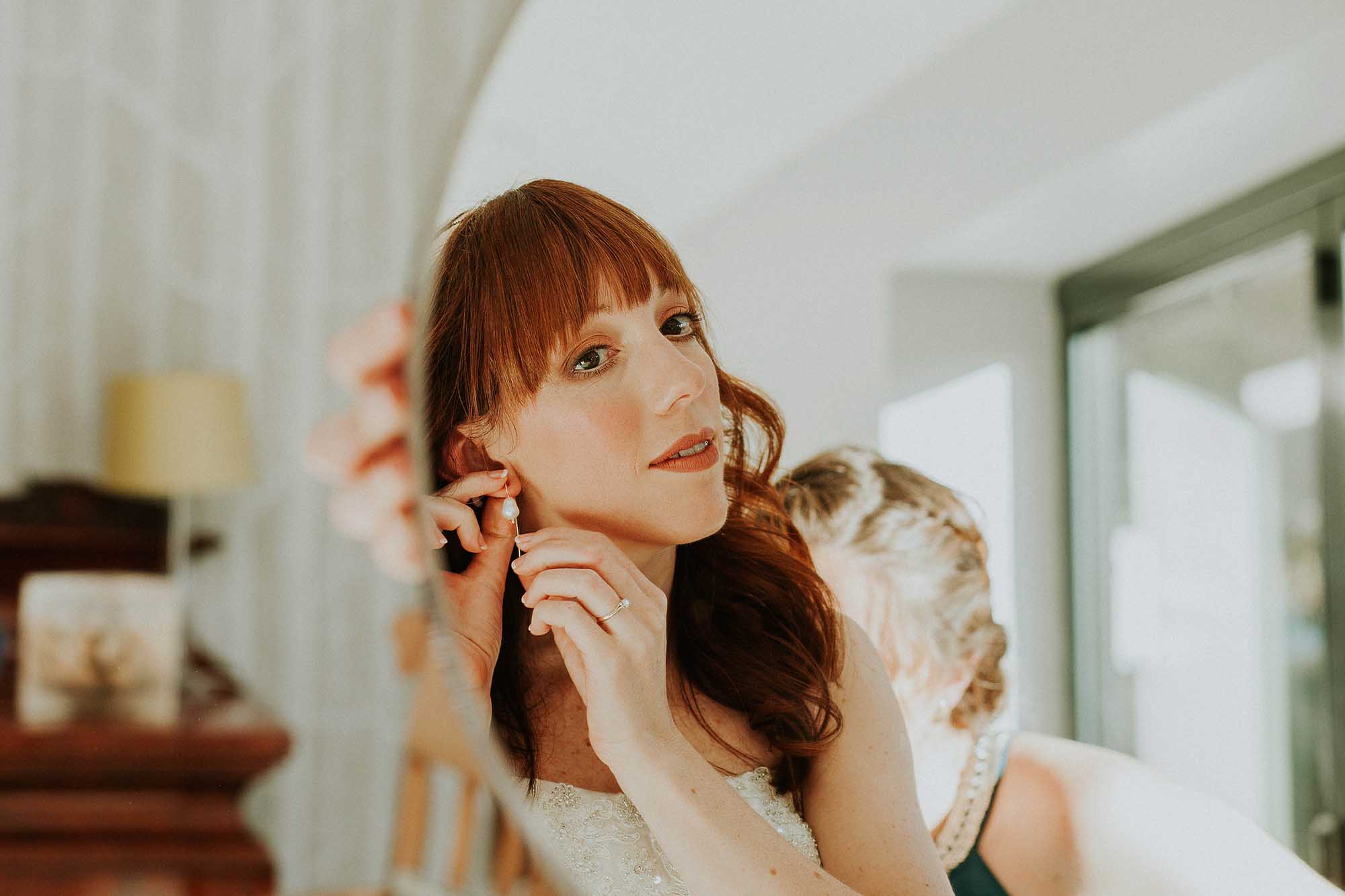 bride getting ready for Sheffield wedding