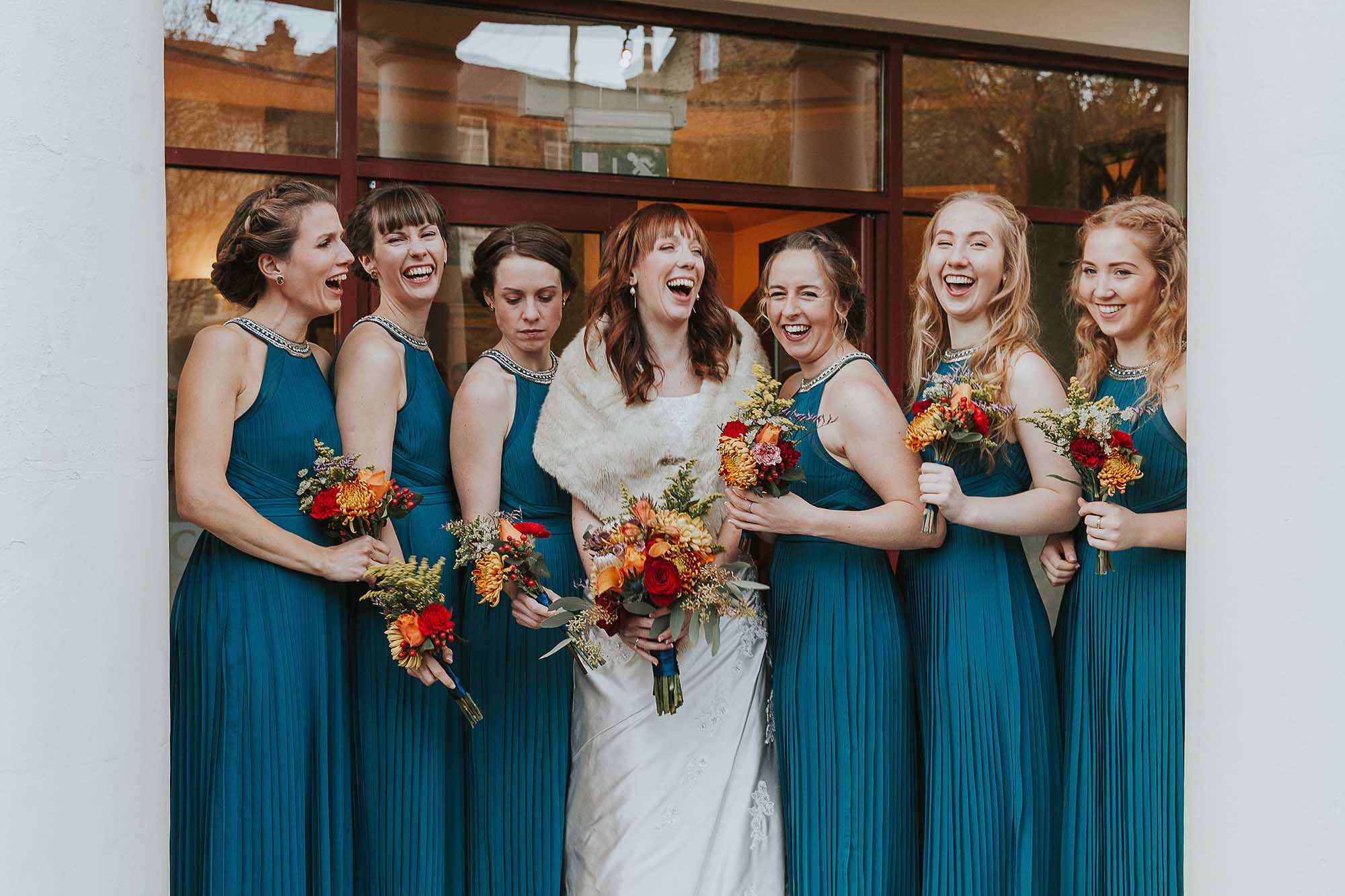 bridesmaids at City Church Sheffield