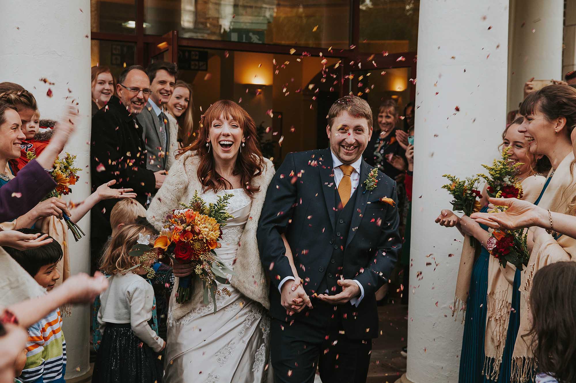 confetti bride groom Sheffield wedding