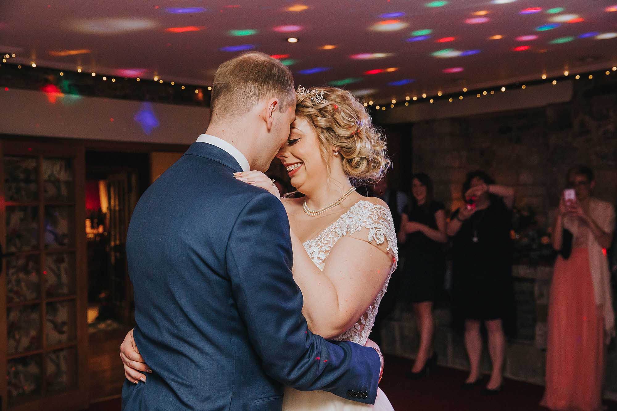 bride and groom's first dance at Black Swan Hotel