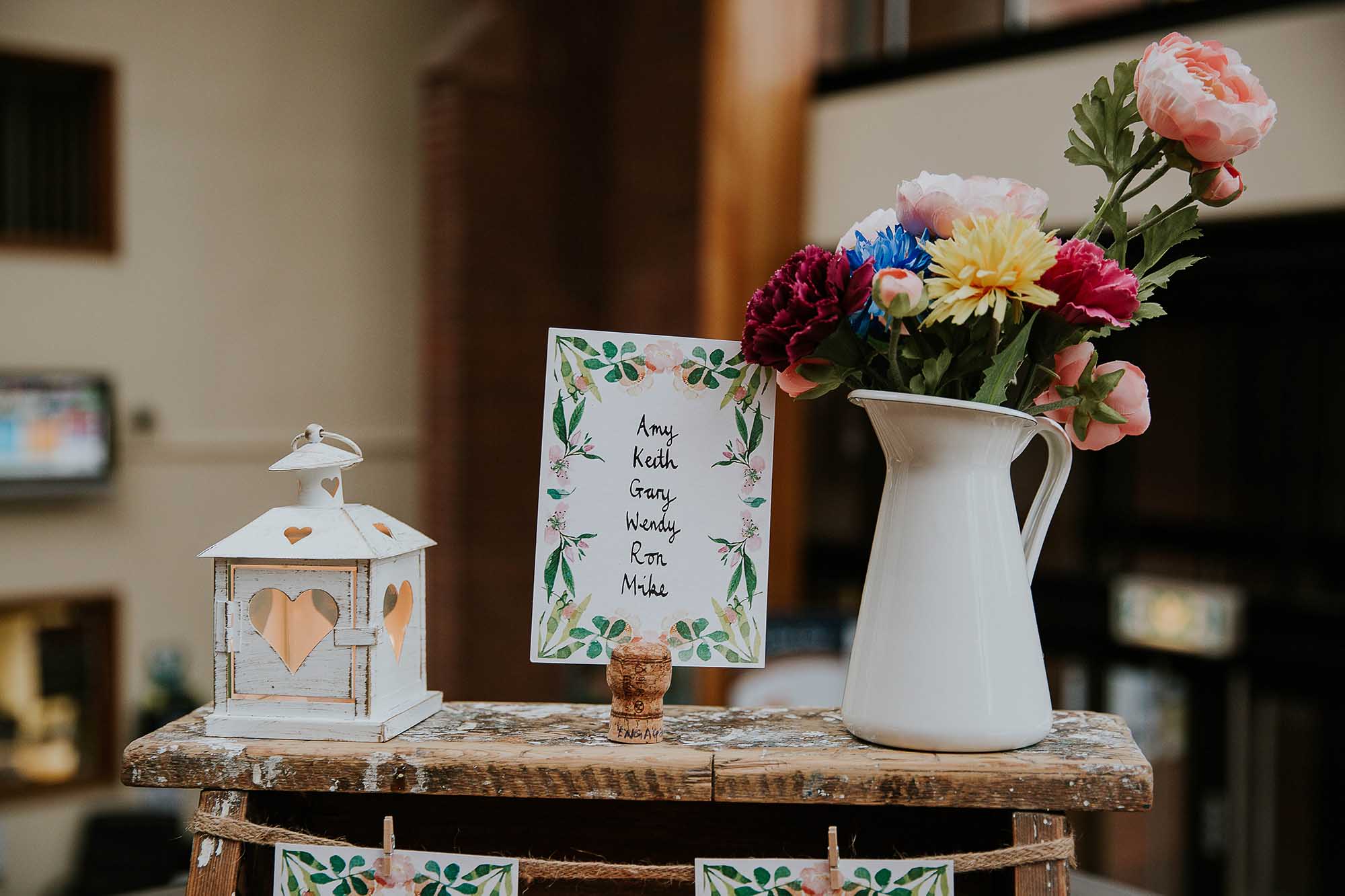 wedding table plan at Bolton School