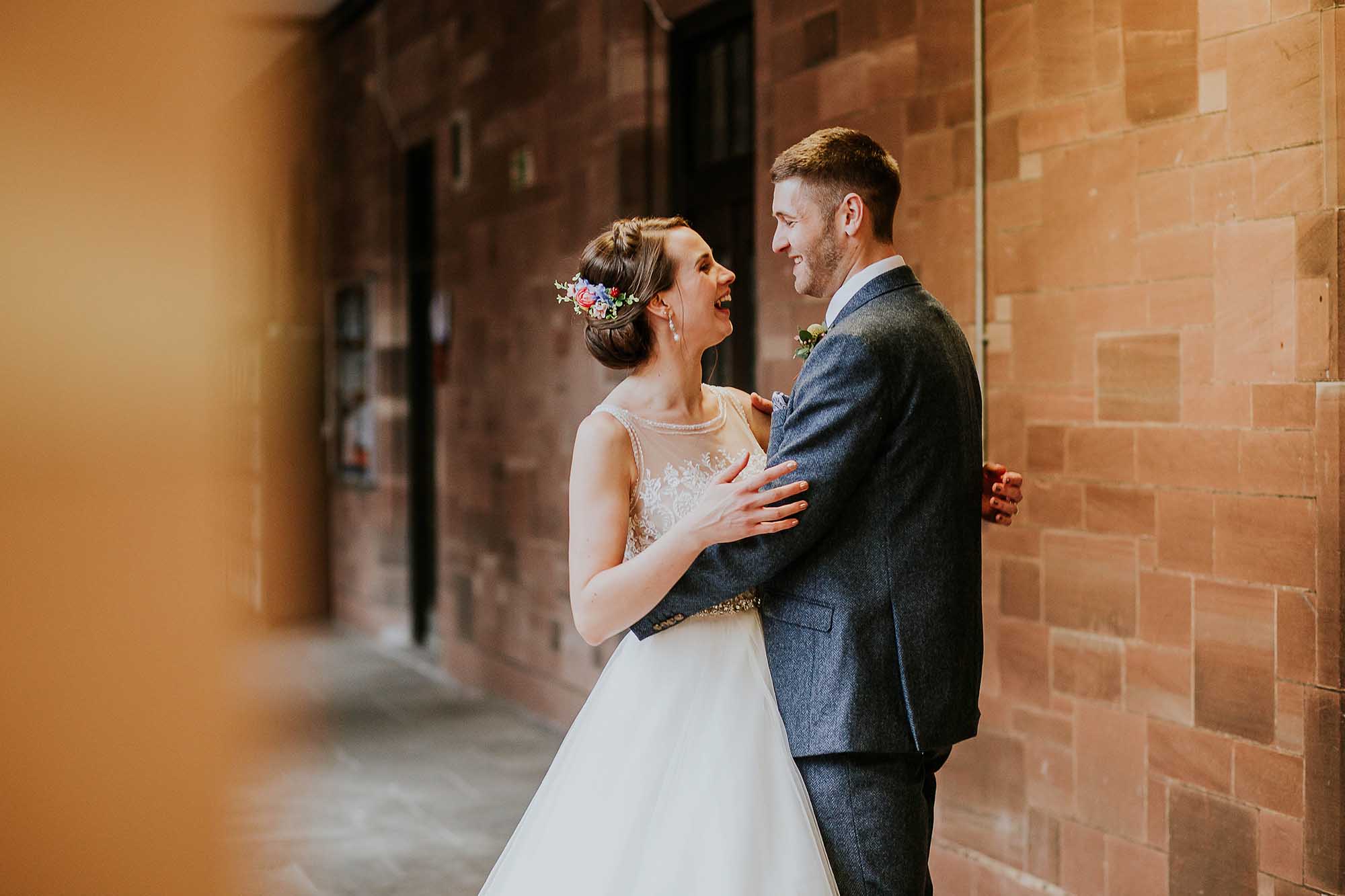 natural wedding photography Bolton School