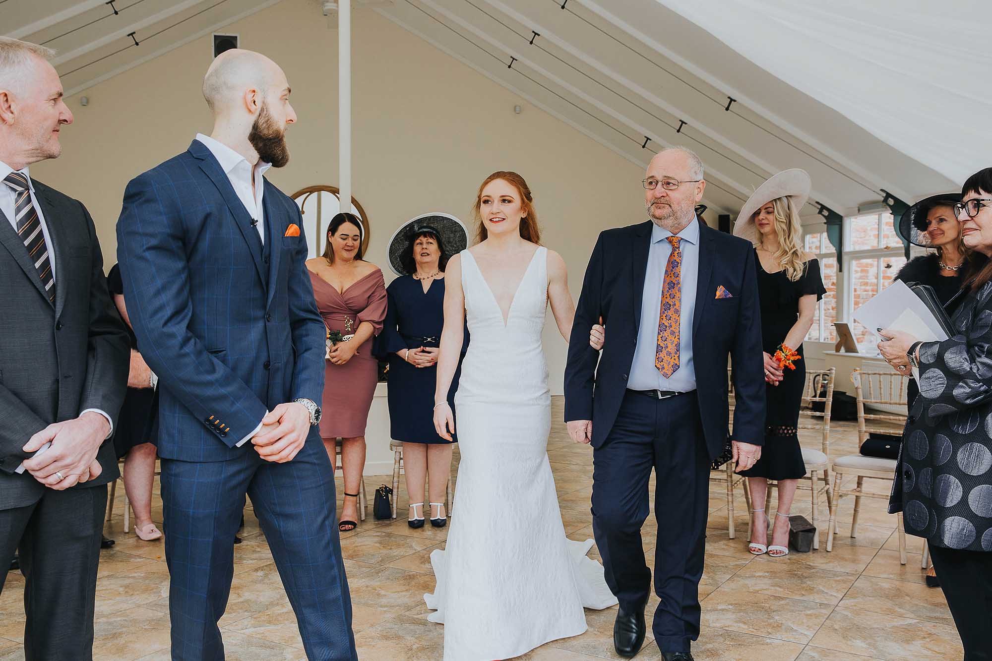 Combermere Abbey wedding Glasshouse ceremony