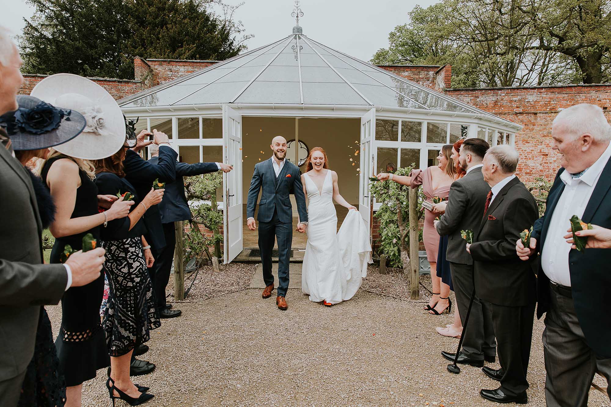 confetti photos Combermere Abbey 