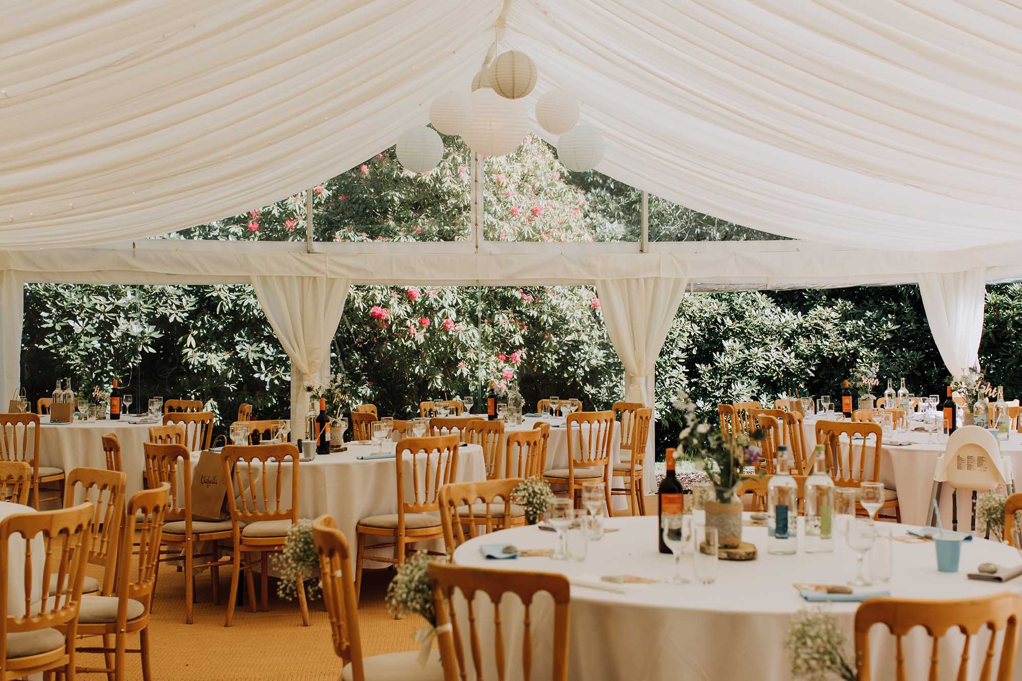 the marquee at tros yr afon anglesey