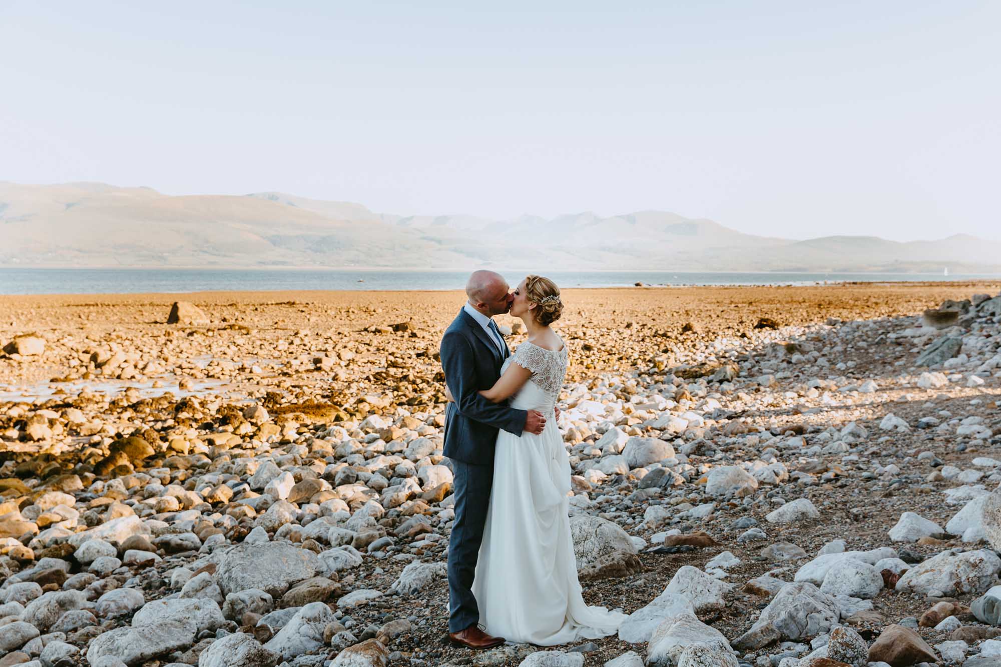 Penmon beach wedding photographs