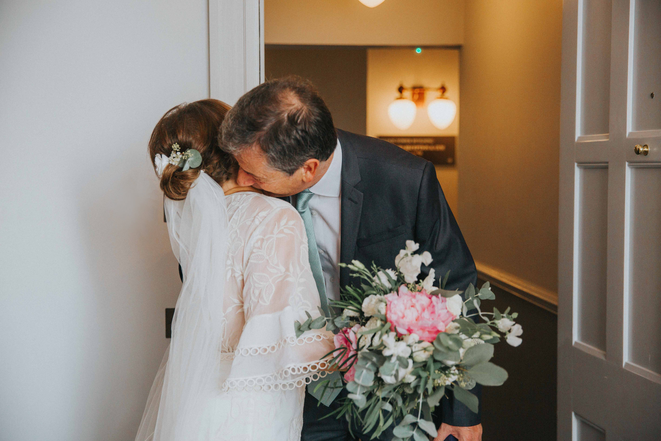 Bride and her father at The Principal