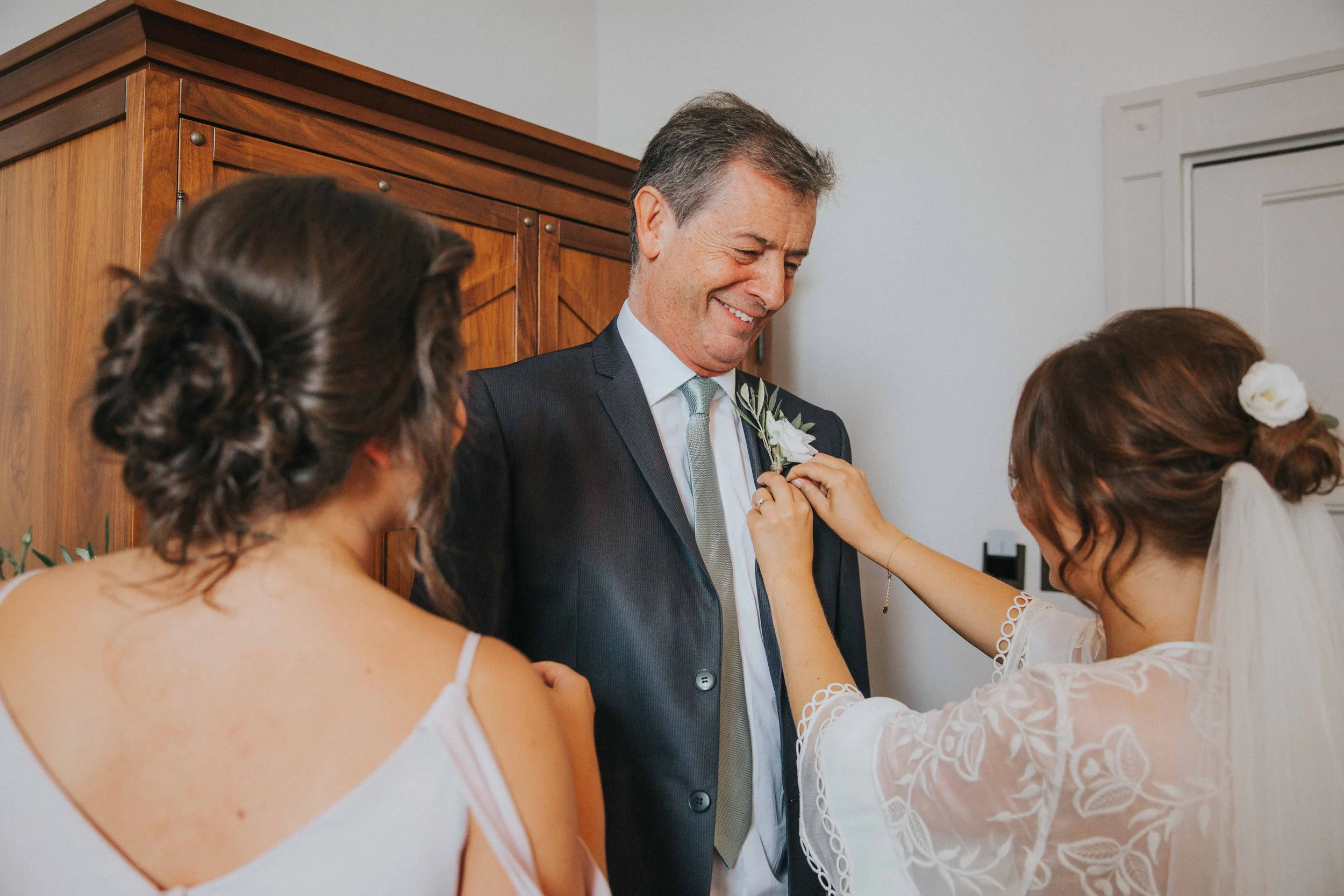 Wedding photo of bride and her father Manchester