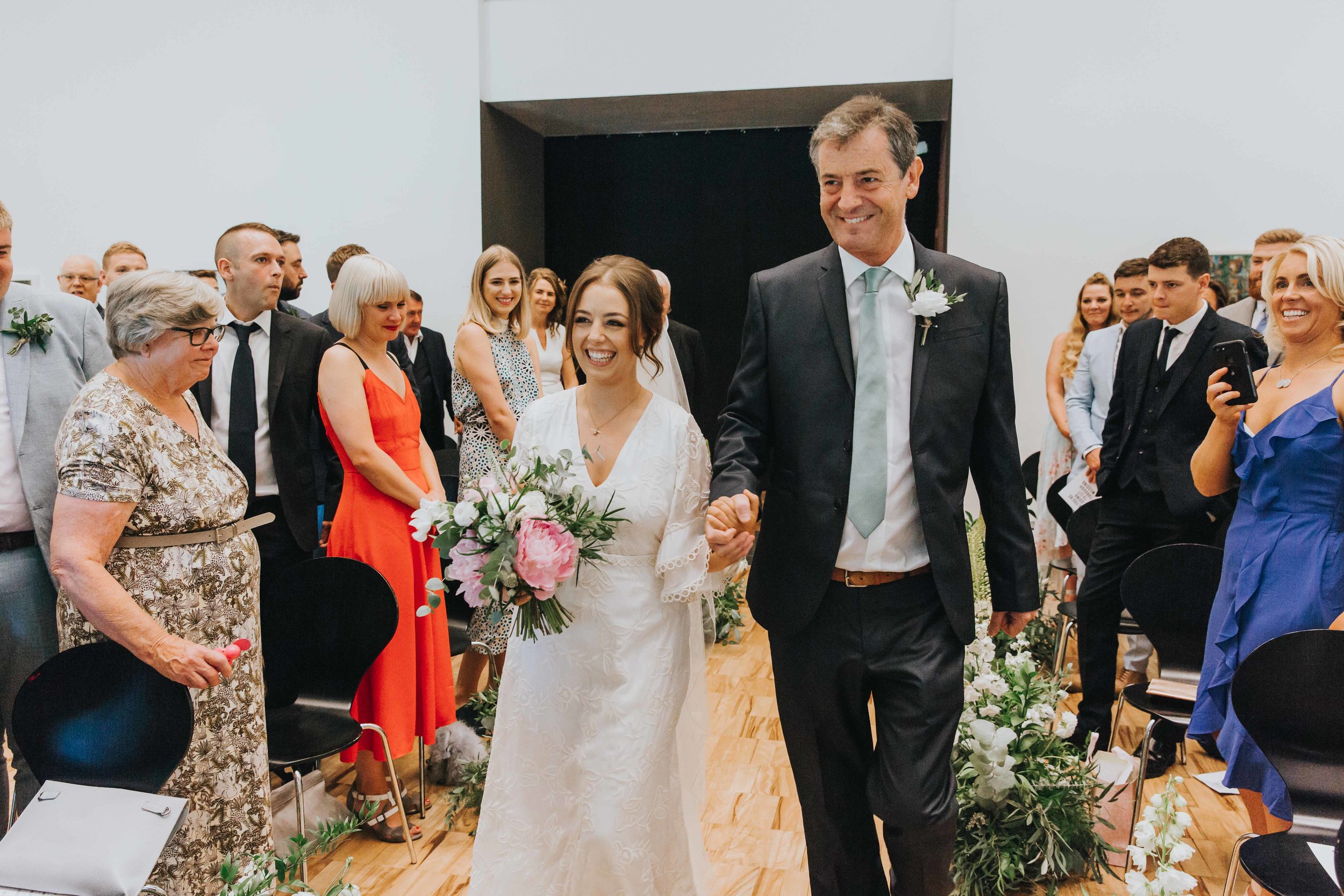 wedding ceremony at The Whitworth Art Gallery Manchester 