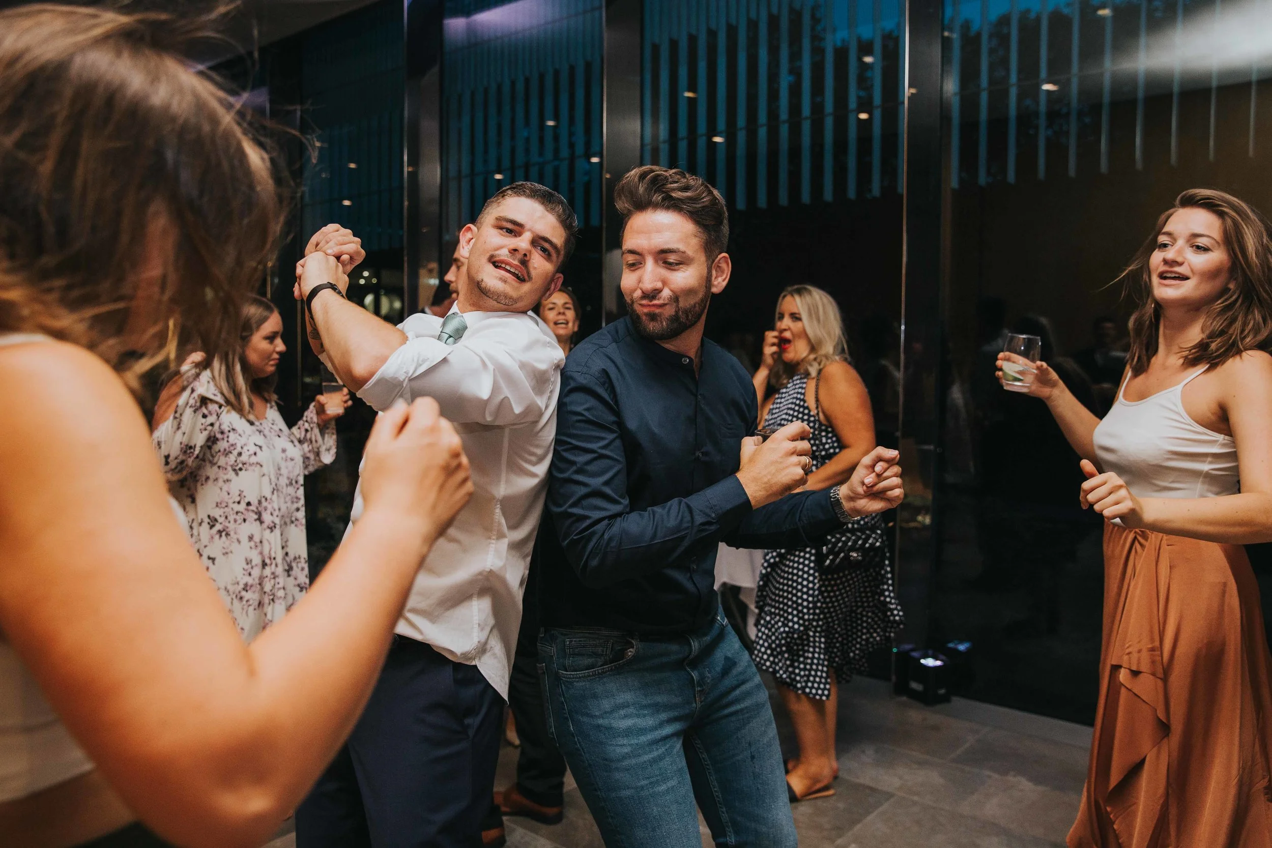 guests dancing at The Whitworth Art Gallery Manchester